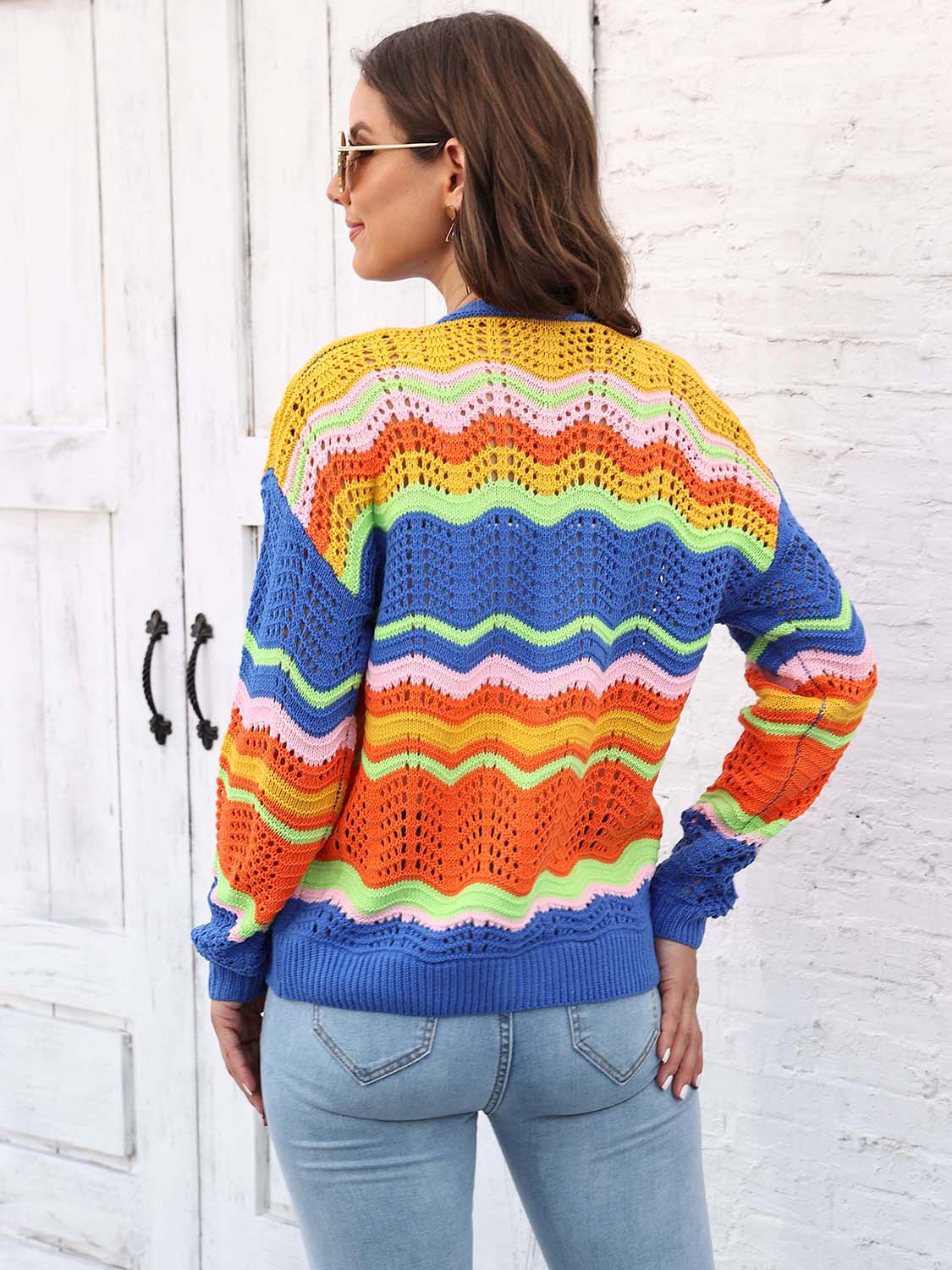 Open Front Openwork Cardigan - Lilixa.store