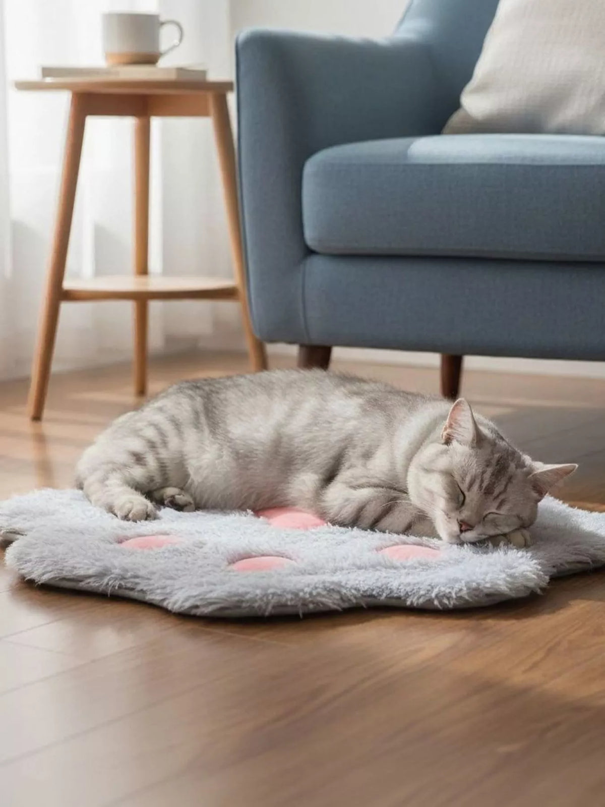 Cute Paw Shape Plush Pet Mat - Lilixa.store