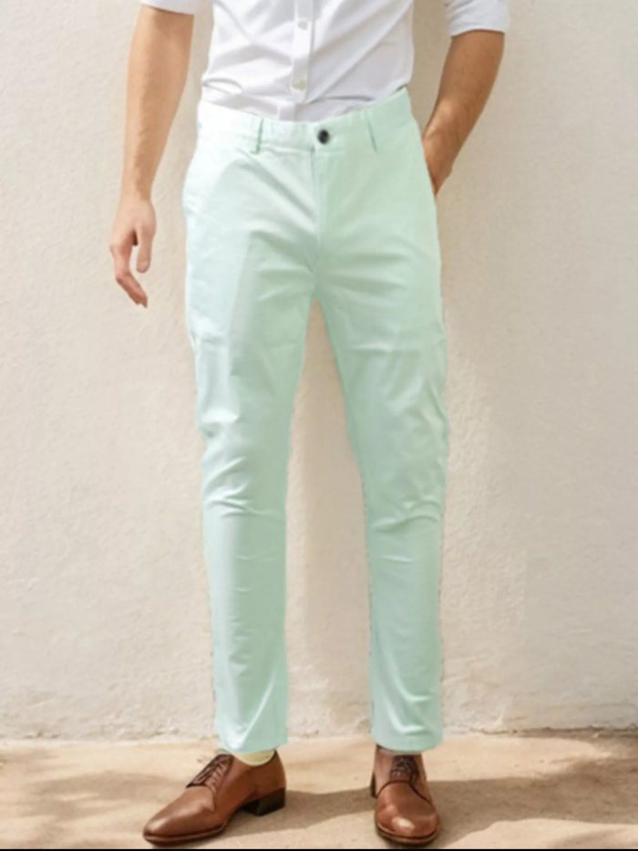 Men's Slim-Fit Pants in Gum Leaf