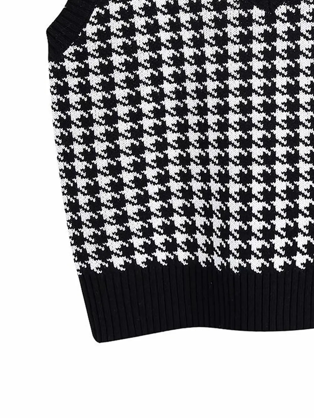 Houndstooth V-Neck Sweater Vest, view 6