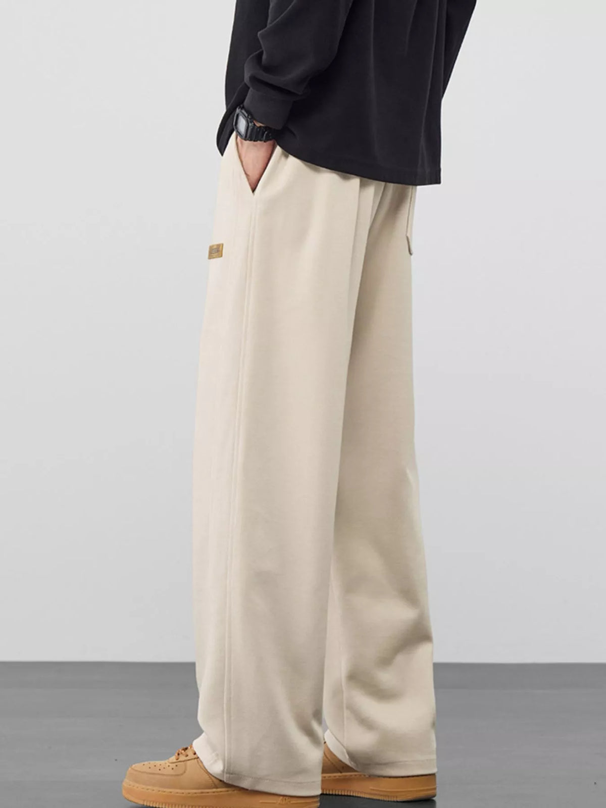 Men's Plus Size Casual Loose Fit Drawstring Pants, view 3