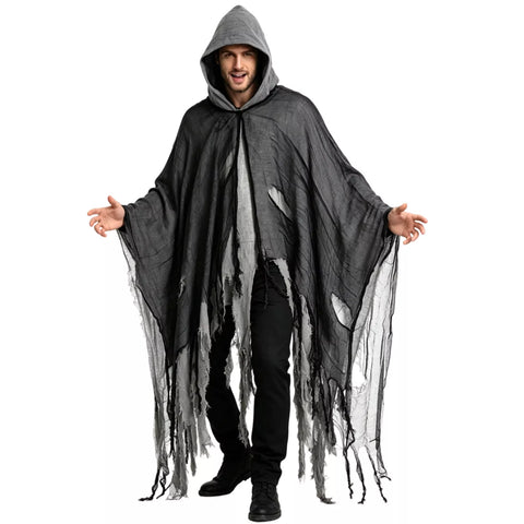 Halloween Distressed Hooded Cloak - Lilixa.store