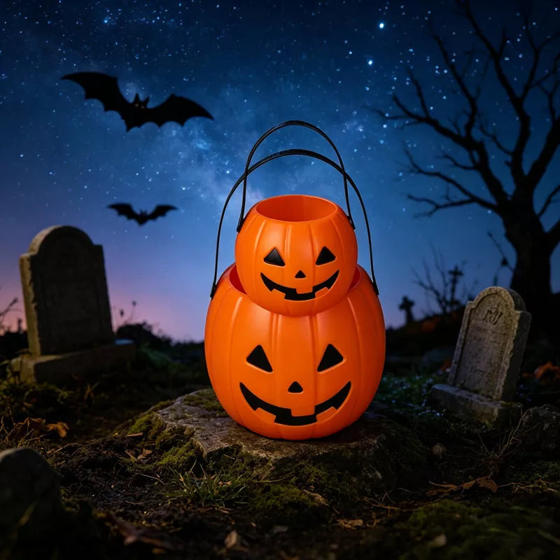Halloween Decorative Pumpkin Bucket with Handle Set - Lilixa.store