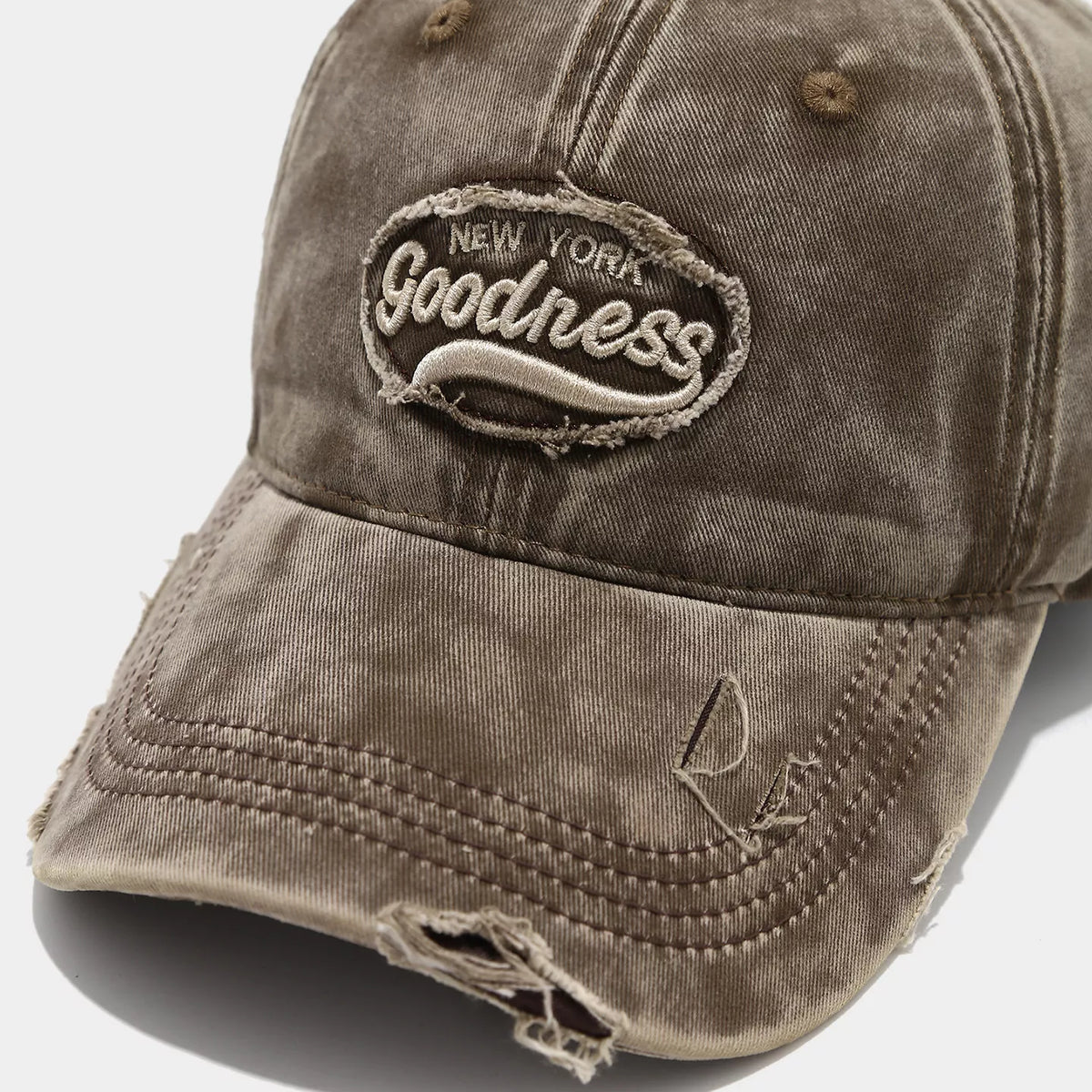 Distressed Washed Cotton Baseball Cap - Lilixa.store