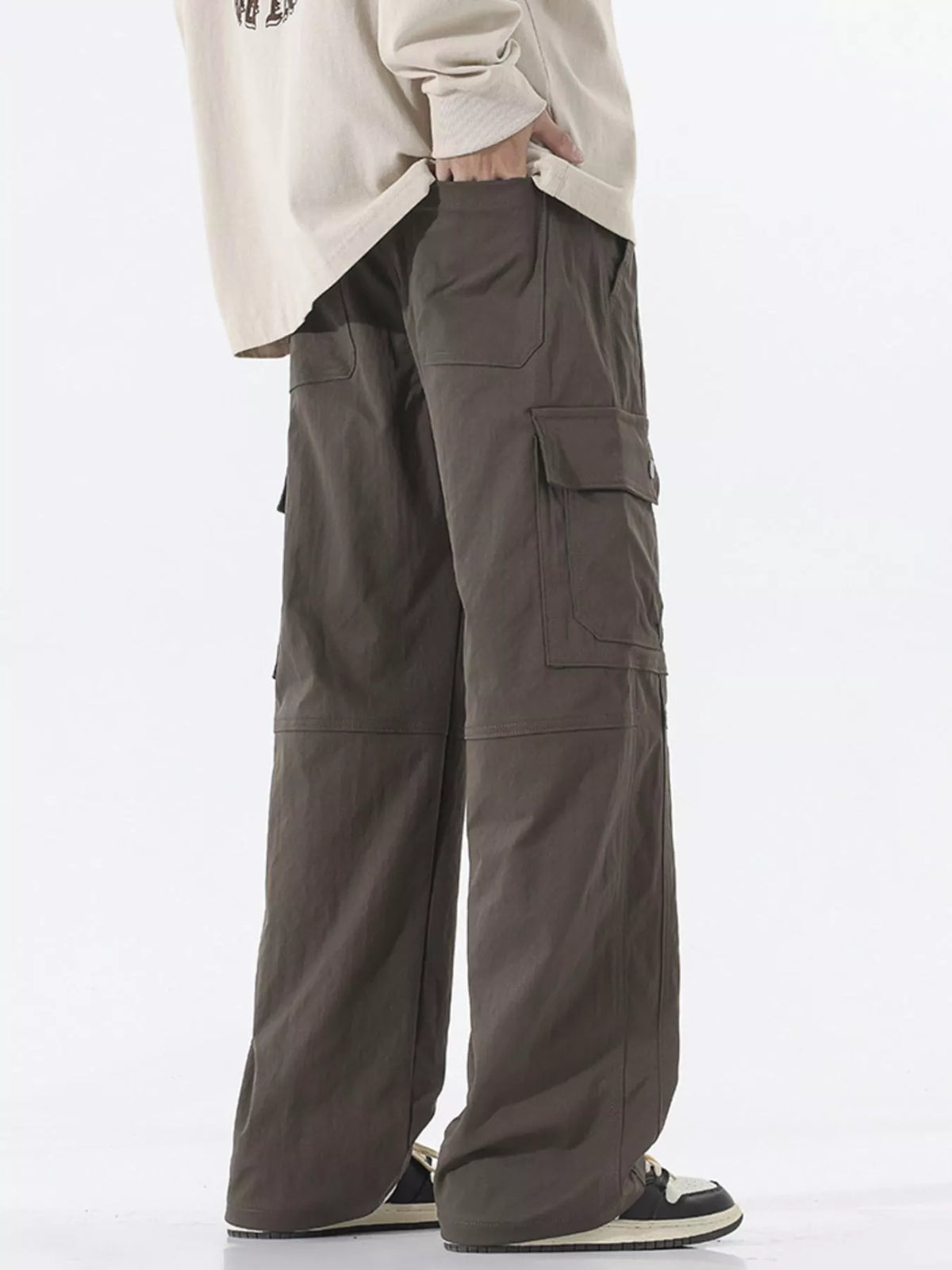 Men's Full Size Multi-Pocket Cargo Utility Pants Plus Size, view 2