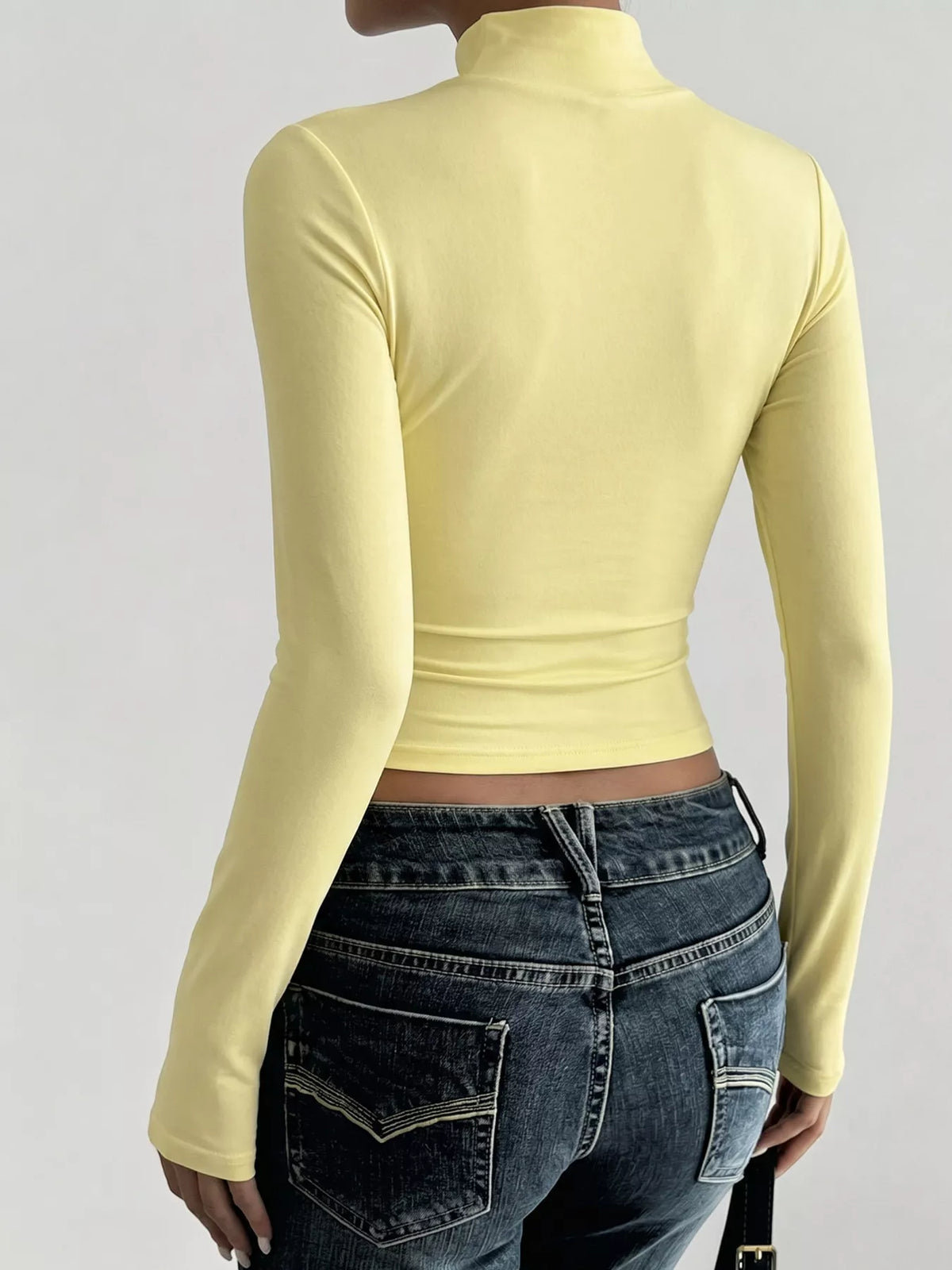 Slim-Fit Long Sleeve Turtleneck T-Shirt