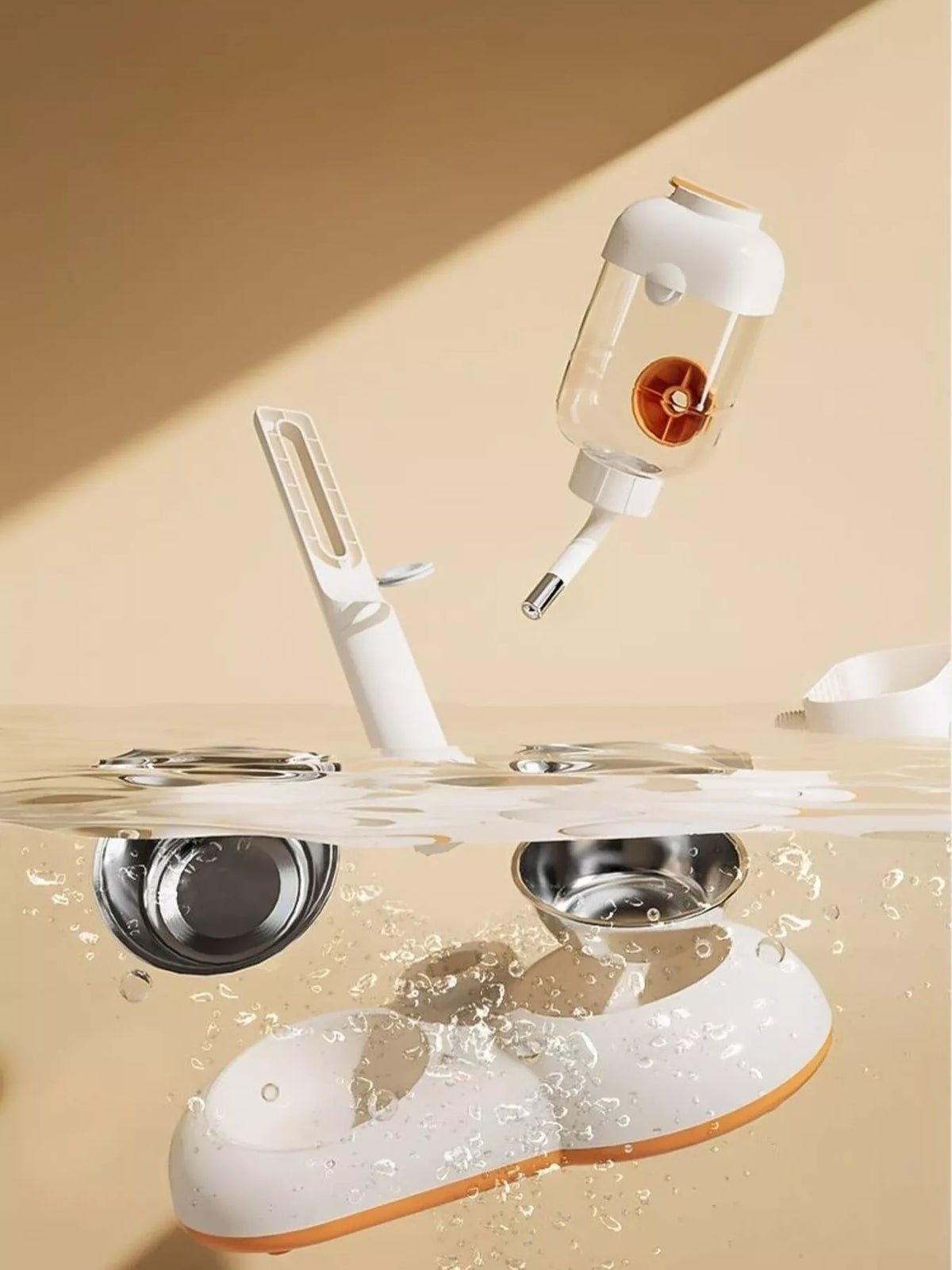Automatic Pet Food and Water Dispenser Bowl
