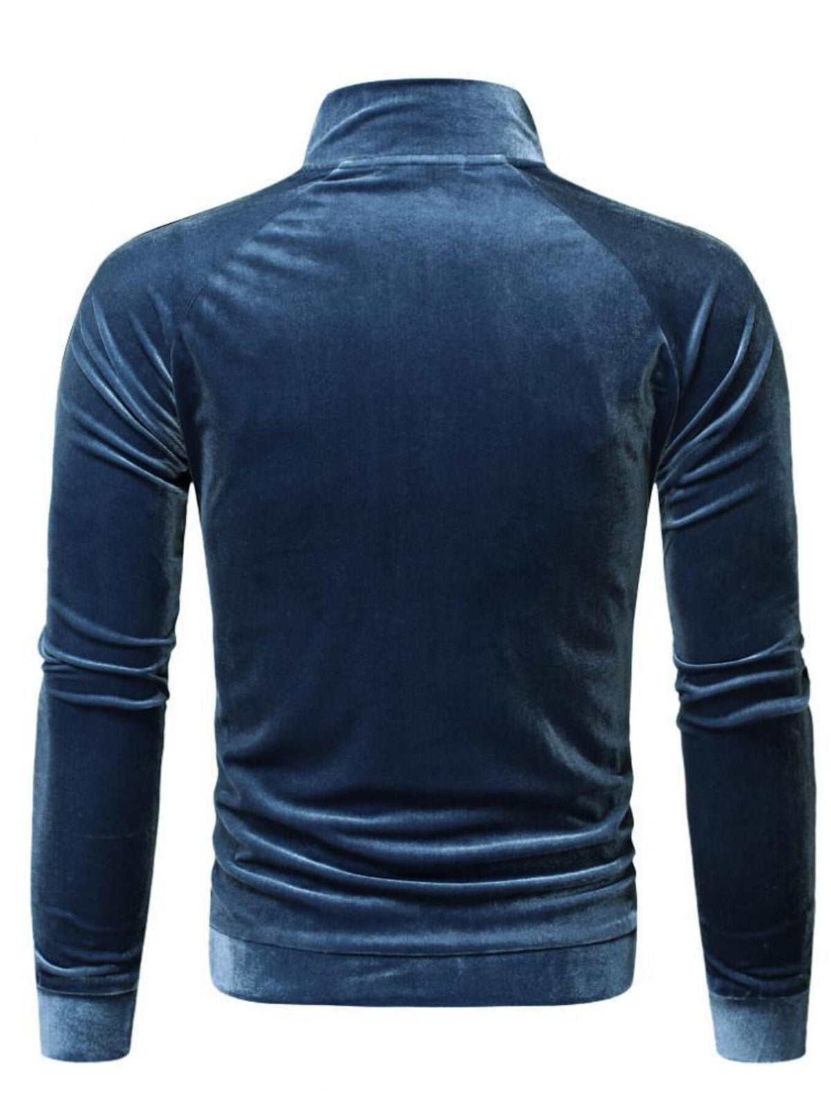 Men's Velvet Turtleneck Long Sleeve T-Shirt - Lilixa.store