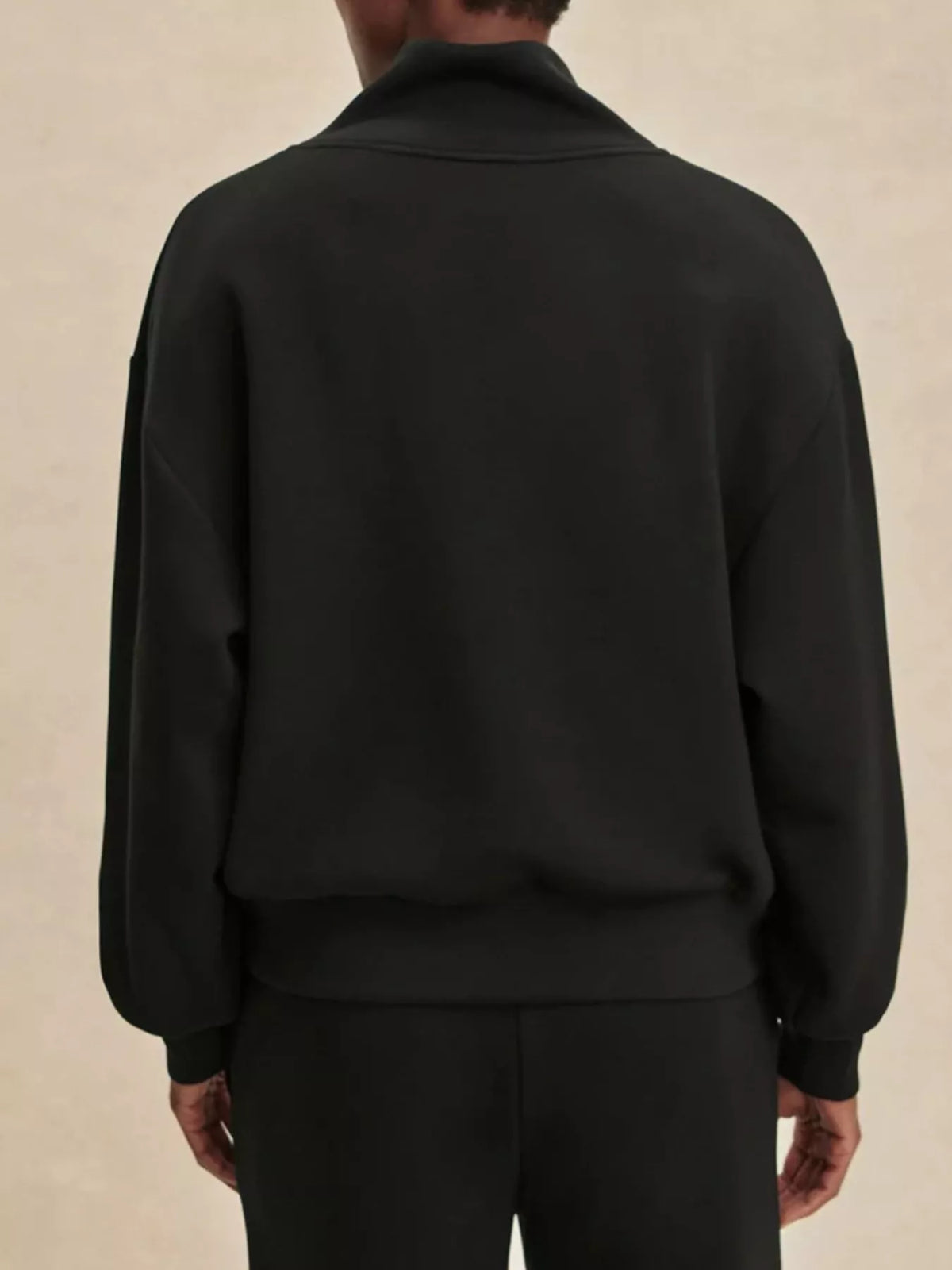Quarter-Zip Sweatshirt and Wide-Leg Pants Set - Lilixa.store