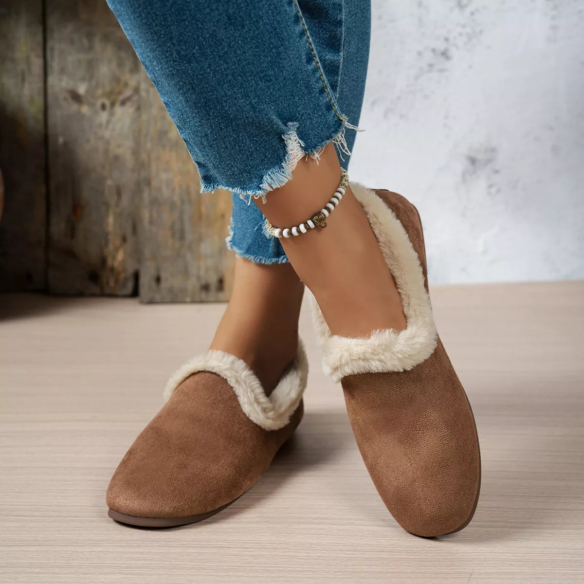 Round Toe Flats Slip-Ons - Lilixa.store
