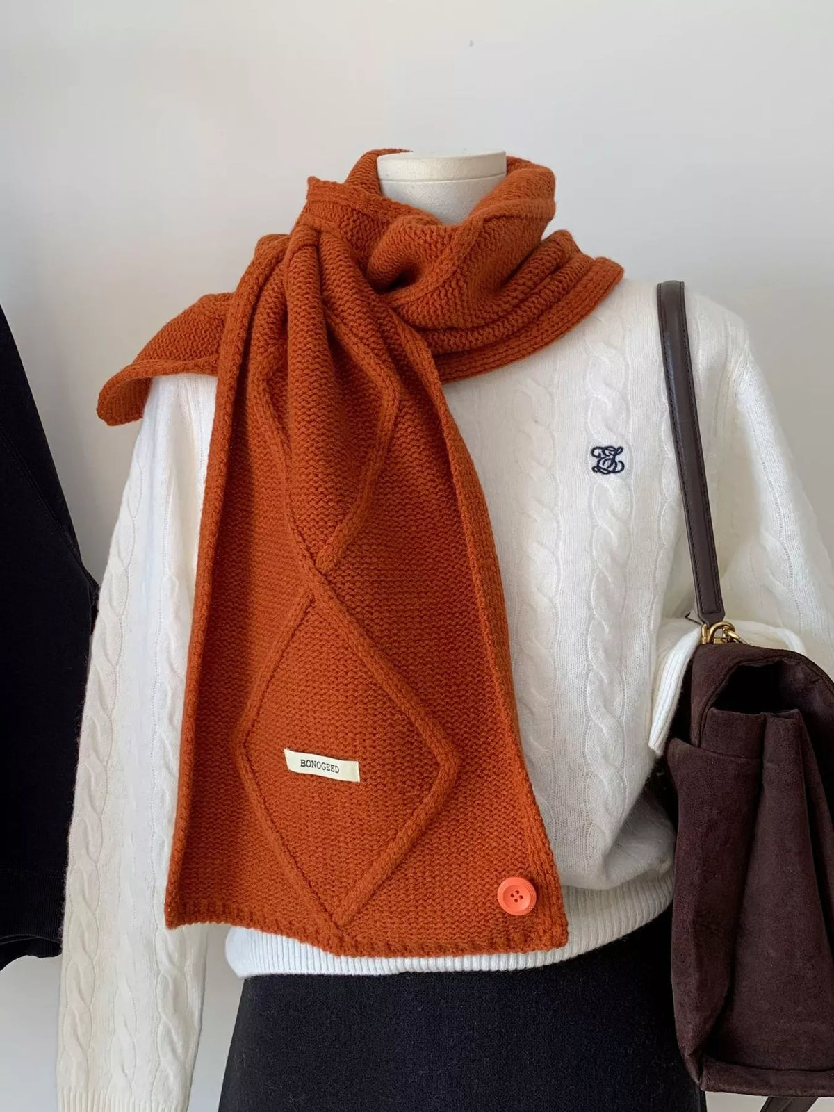 Solid Color Knitted Winter Scarf - Lilixa.store