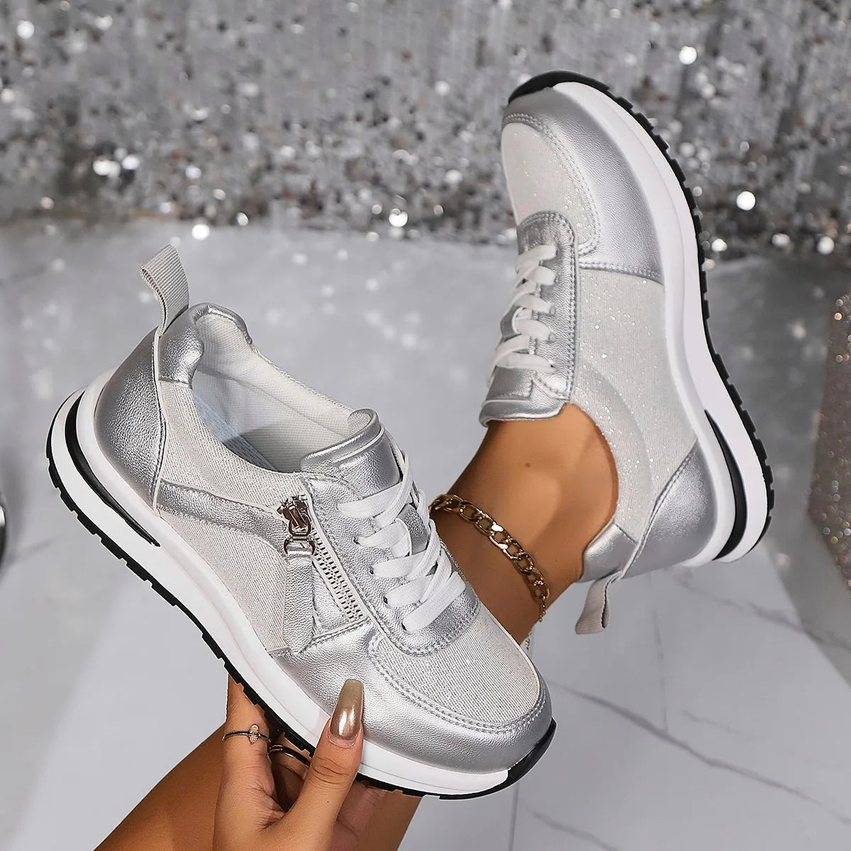 Lace Up Platform Athletic - Lilixa.store