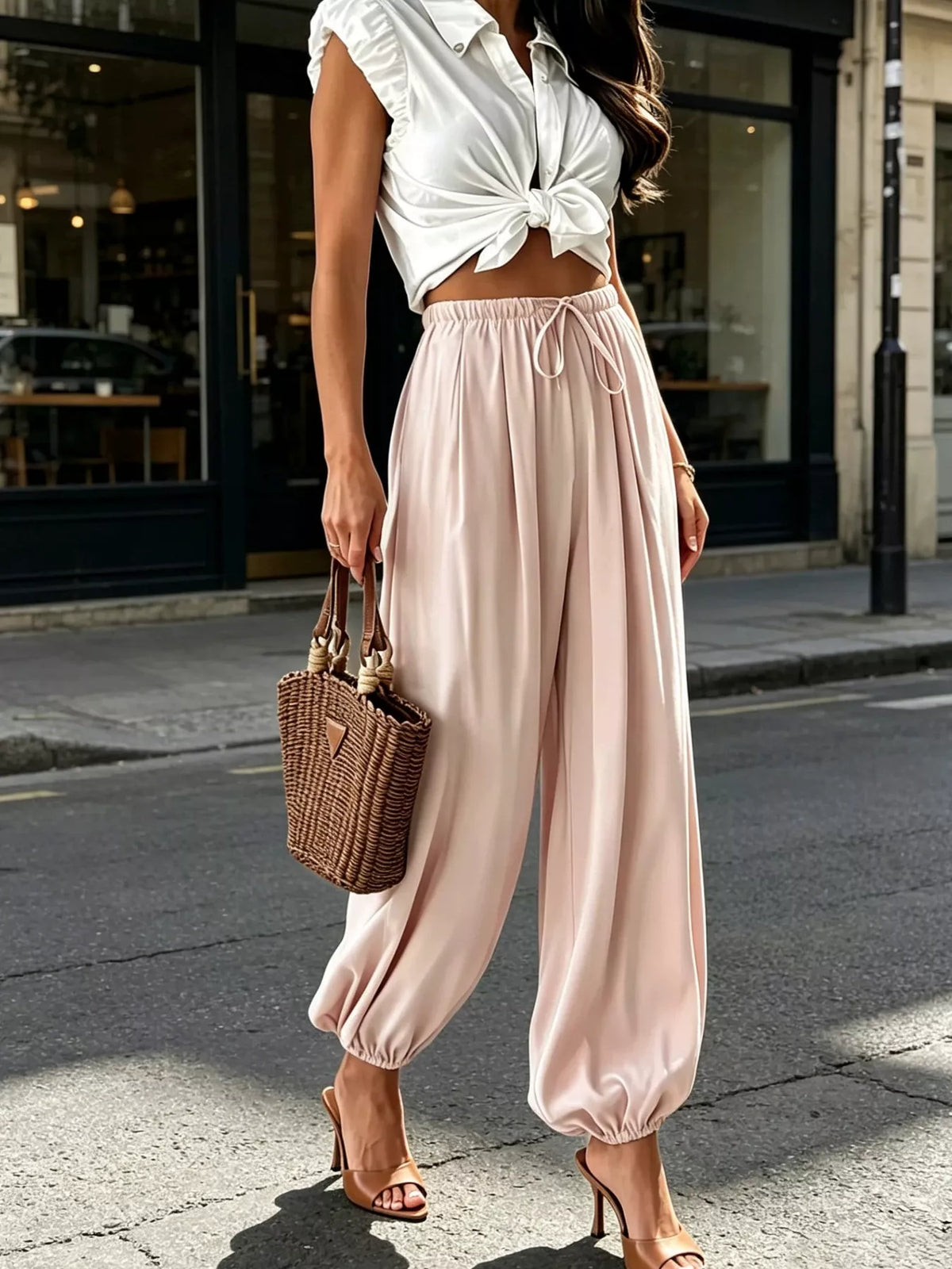 Drawstring Loose Fit Joggers