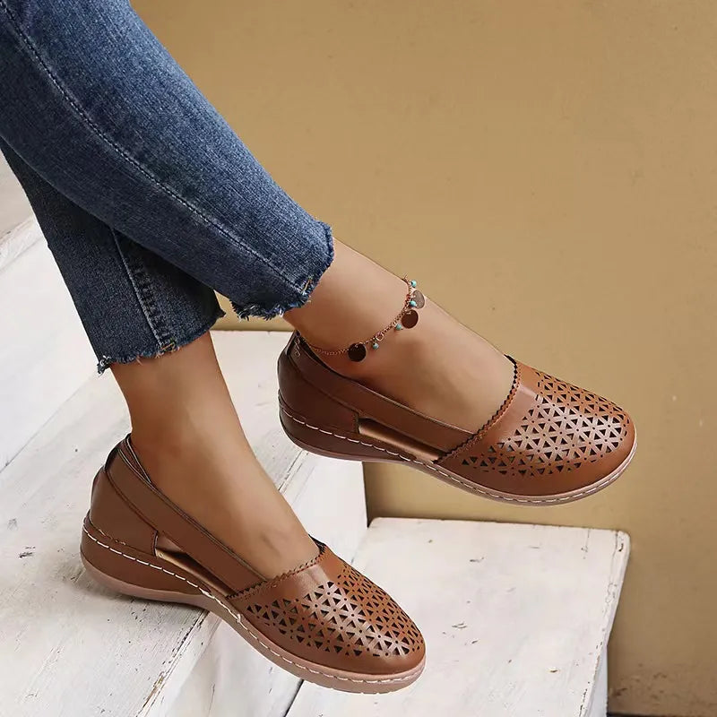 Cutout Round Toe Slip-Ons, view 21