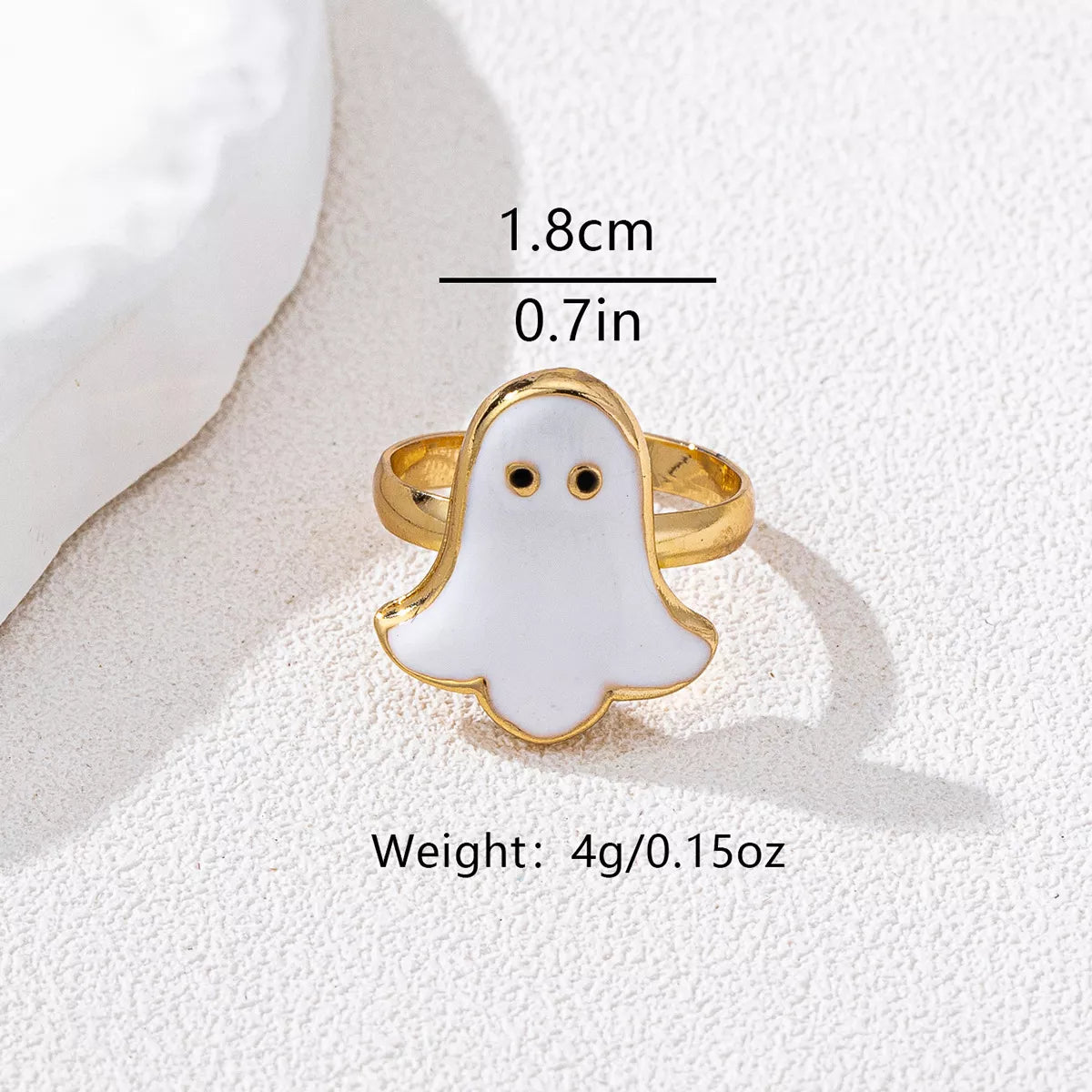 Halloween Ghost 18K Gold-Plated Ring - Lilixa.store