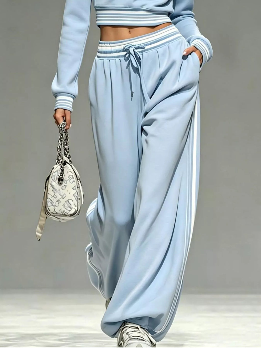 Full Size Half Zip Cropped Top and Pants Set Plus Size - Lilixa.store