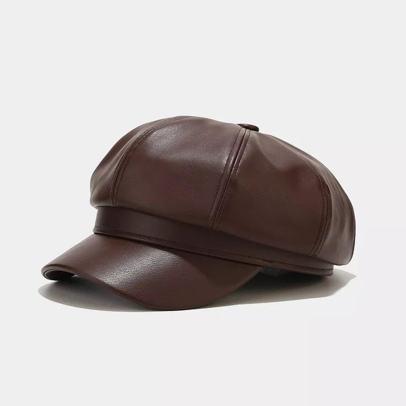Faux Leather Newsboy Hat – image 1 | Lilixa Spooky Season
