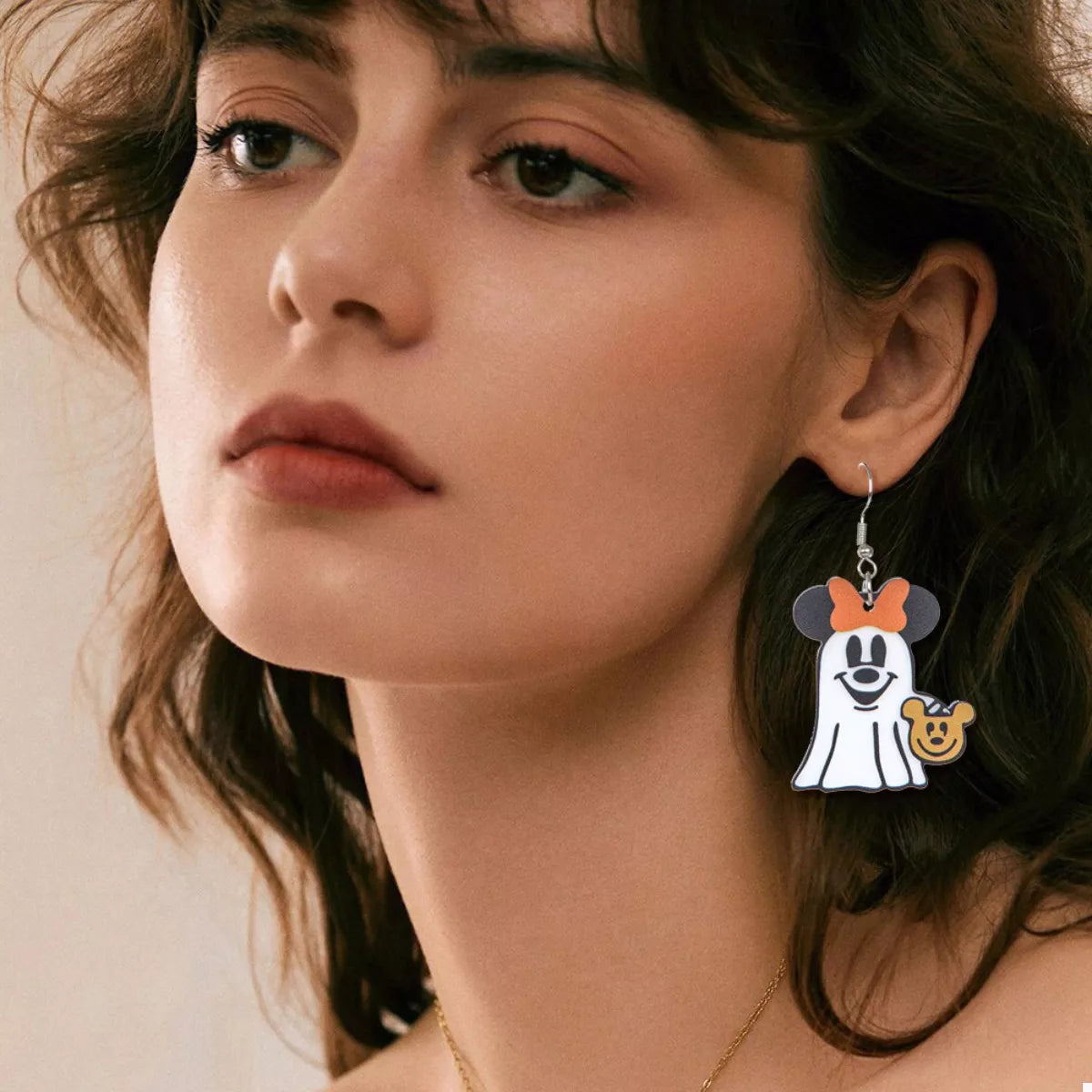 Halloween Mickey Ghost Dangle Earrings - Lilixa.store