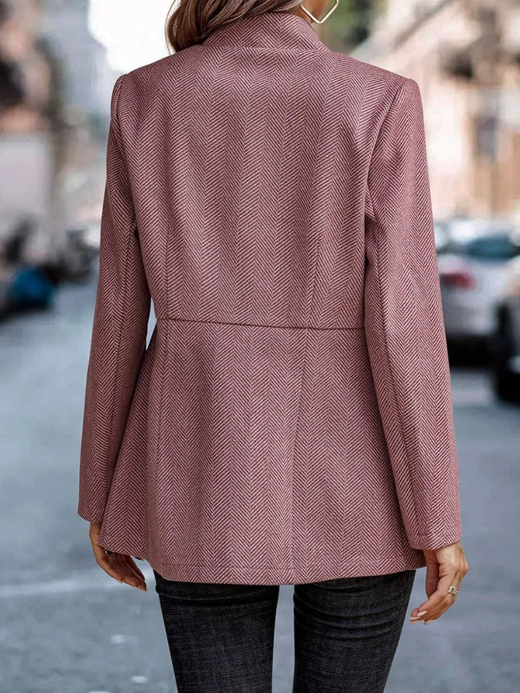 Slim Fit Open Front Blazer - Lilixa.store