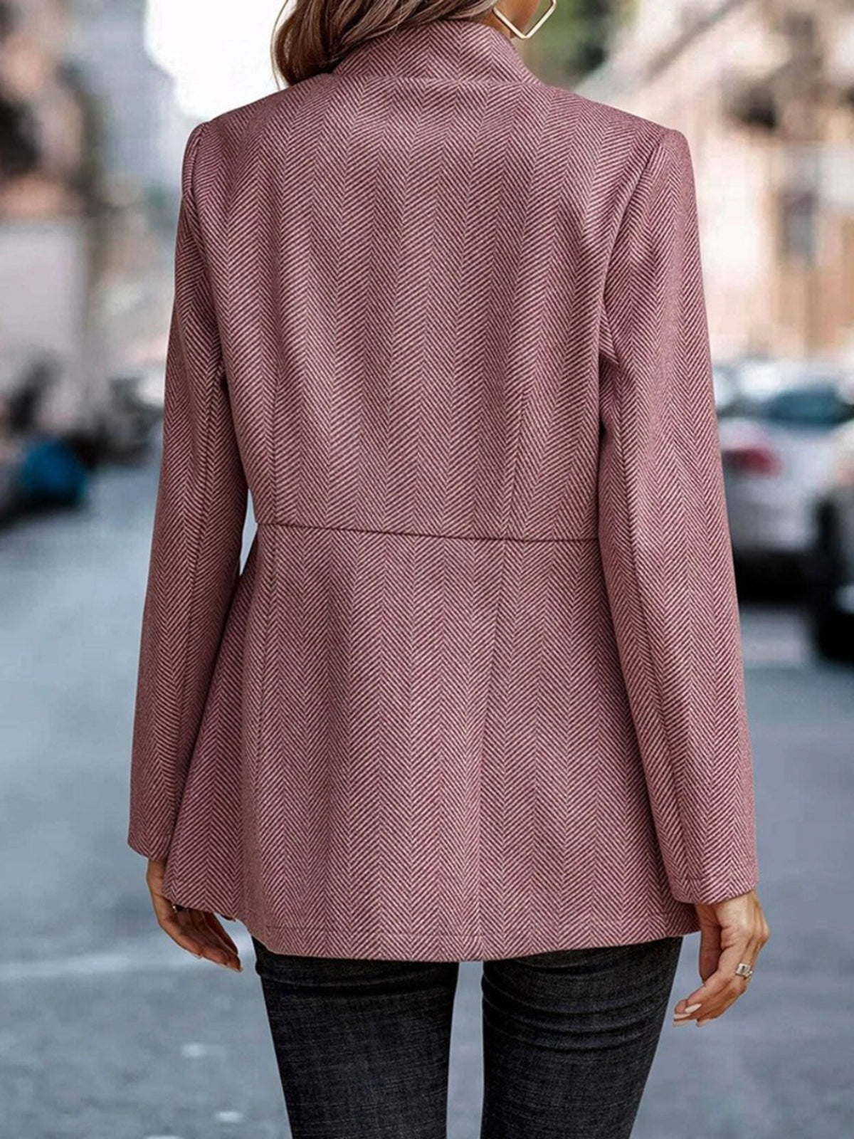 Slim Fit Open Front Blazer - Lilixa.store