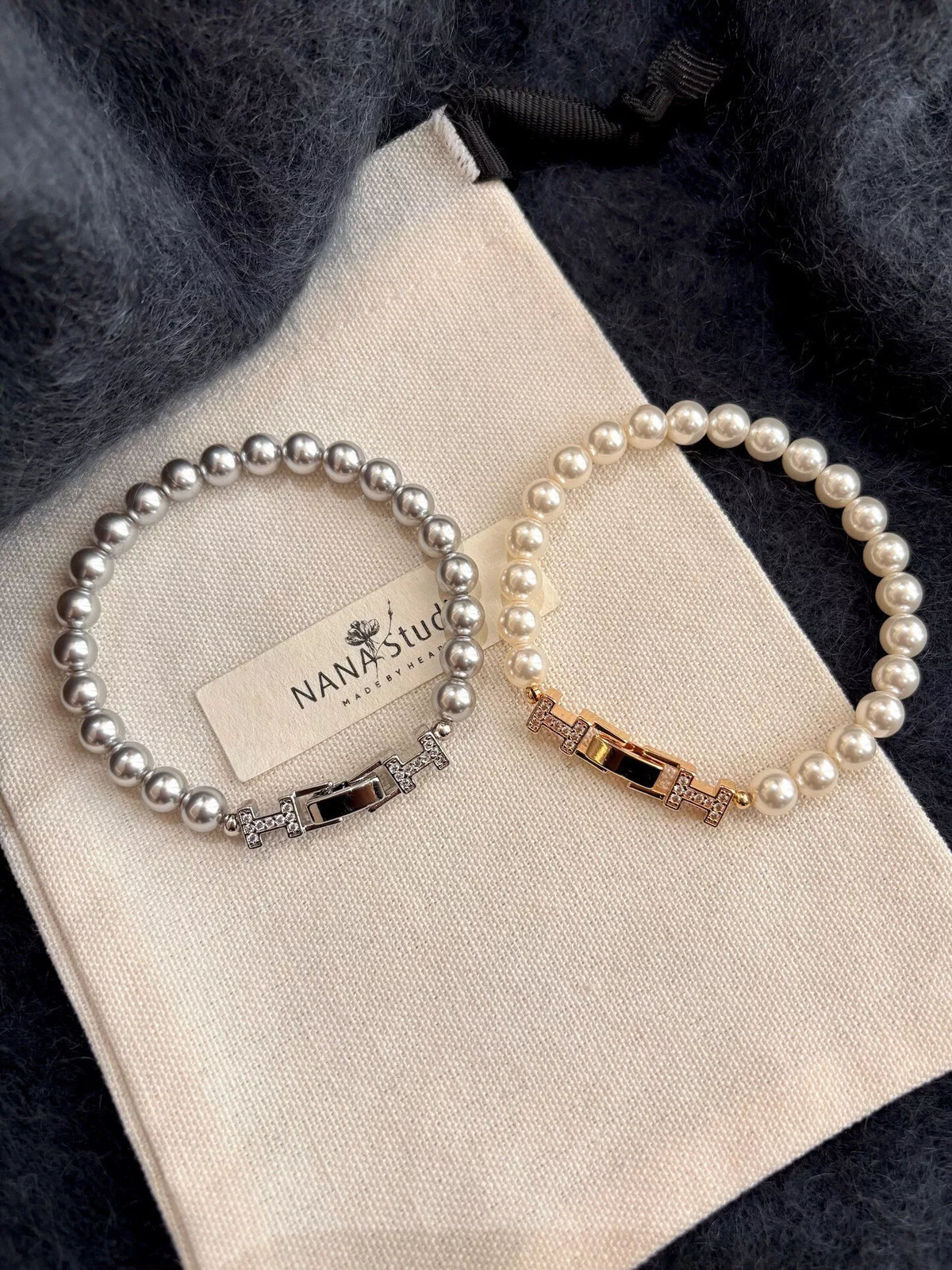 Pearl Double H Buckle Bracelet - Lilixa.store