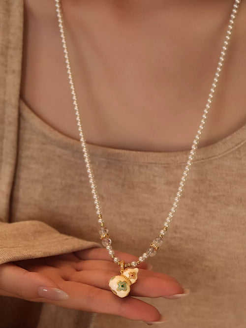 18K Gold-Plated Gourd Pendant Necklace - Lilixa.store