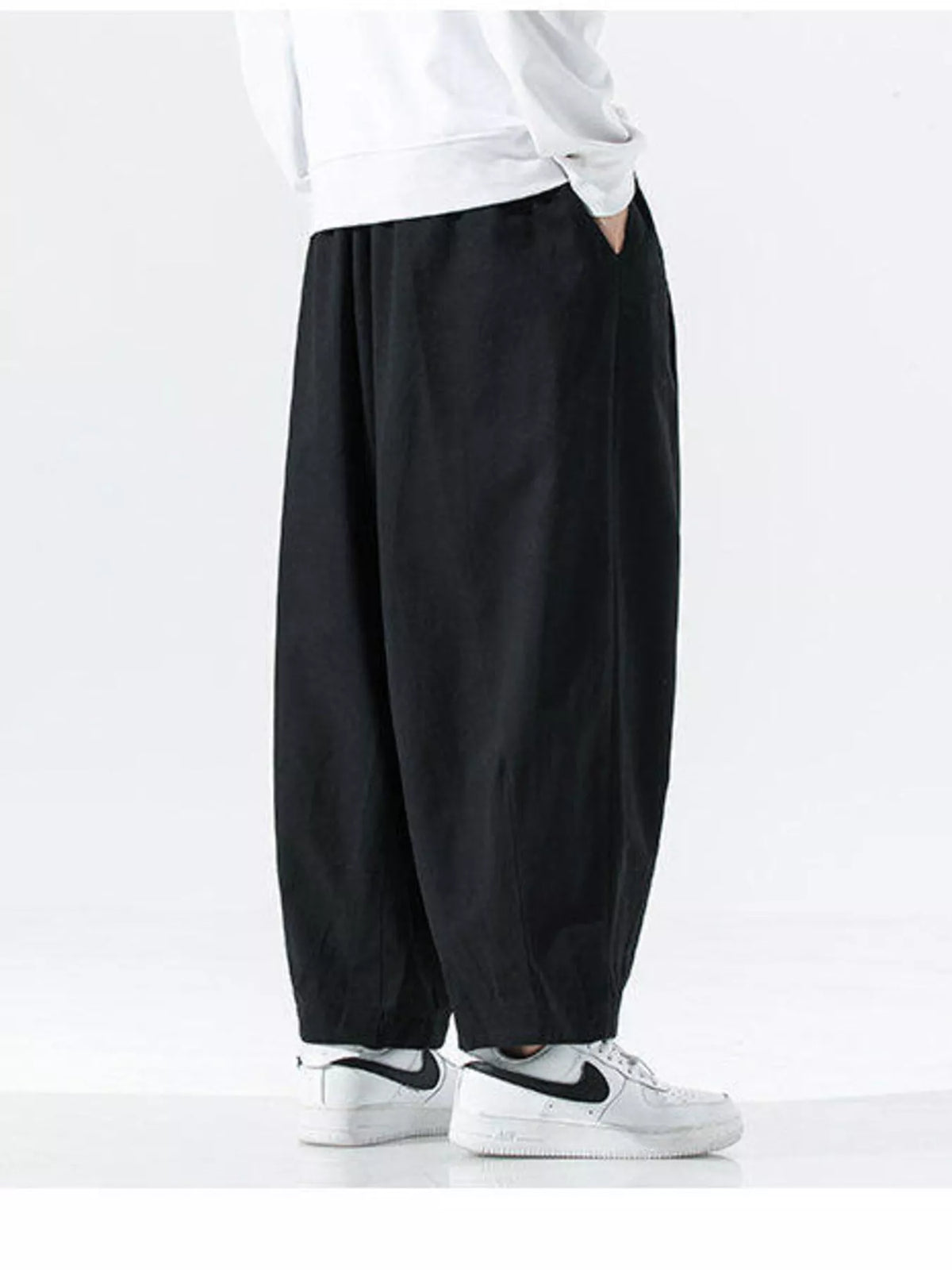 Men's Plus Size Wide Leg Casual Pants, view 5