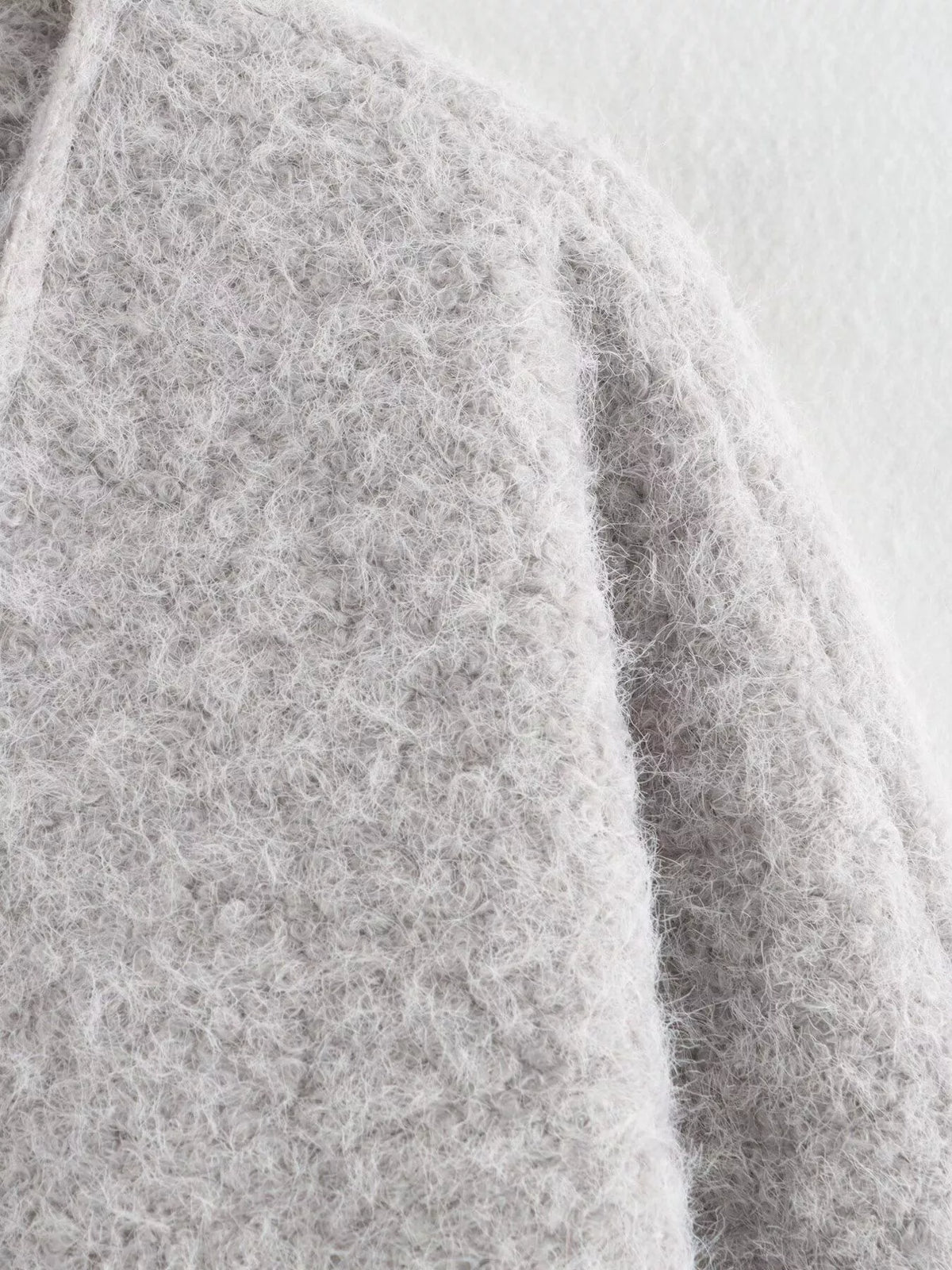 Textured Knit Tie-Front Outerwear - Lilixa.store