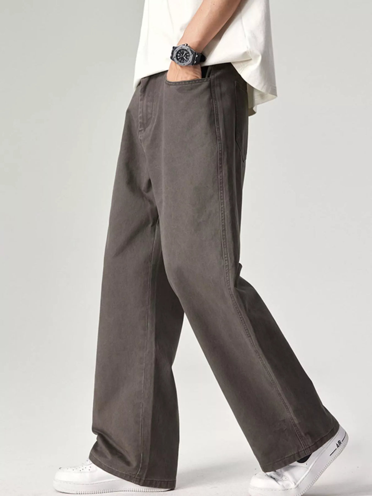 Men's Plus Size Wide Leg Pants, view 5