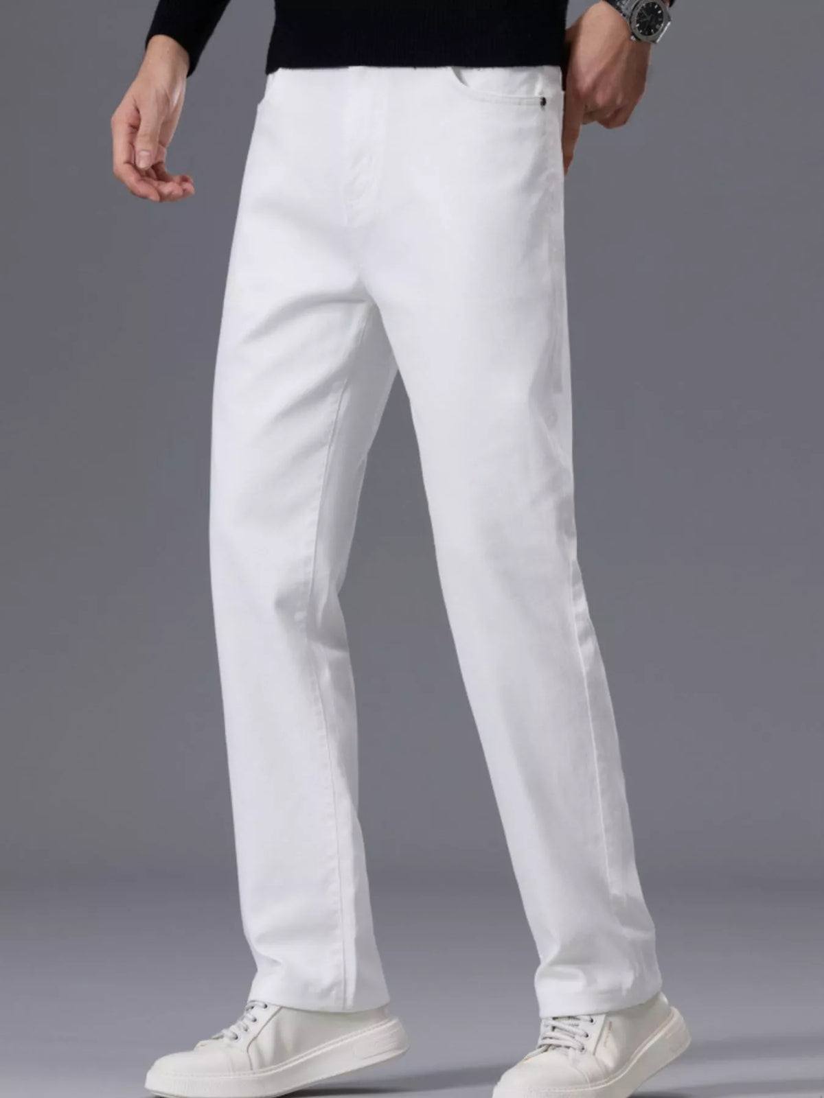 Men's Loose Fit Pants in Light Gray
