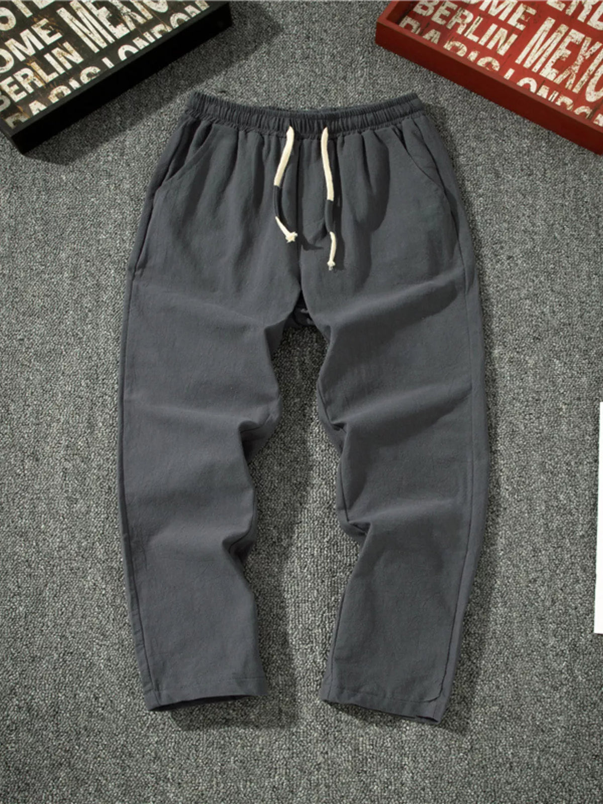 Men's Plus Size Drawstring Loose Fit Pants