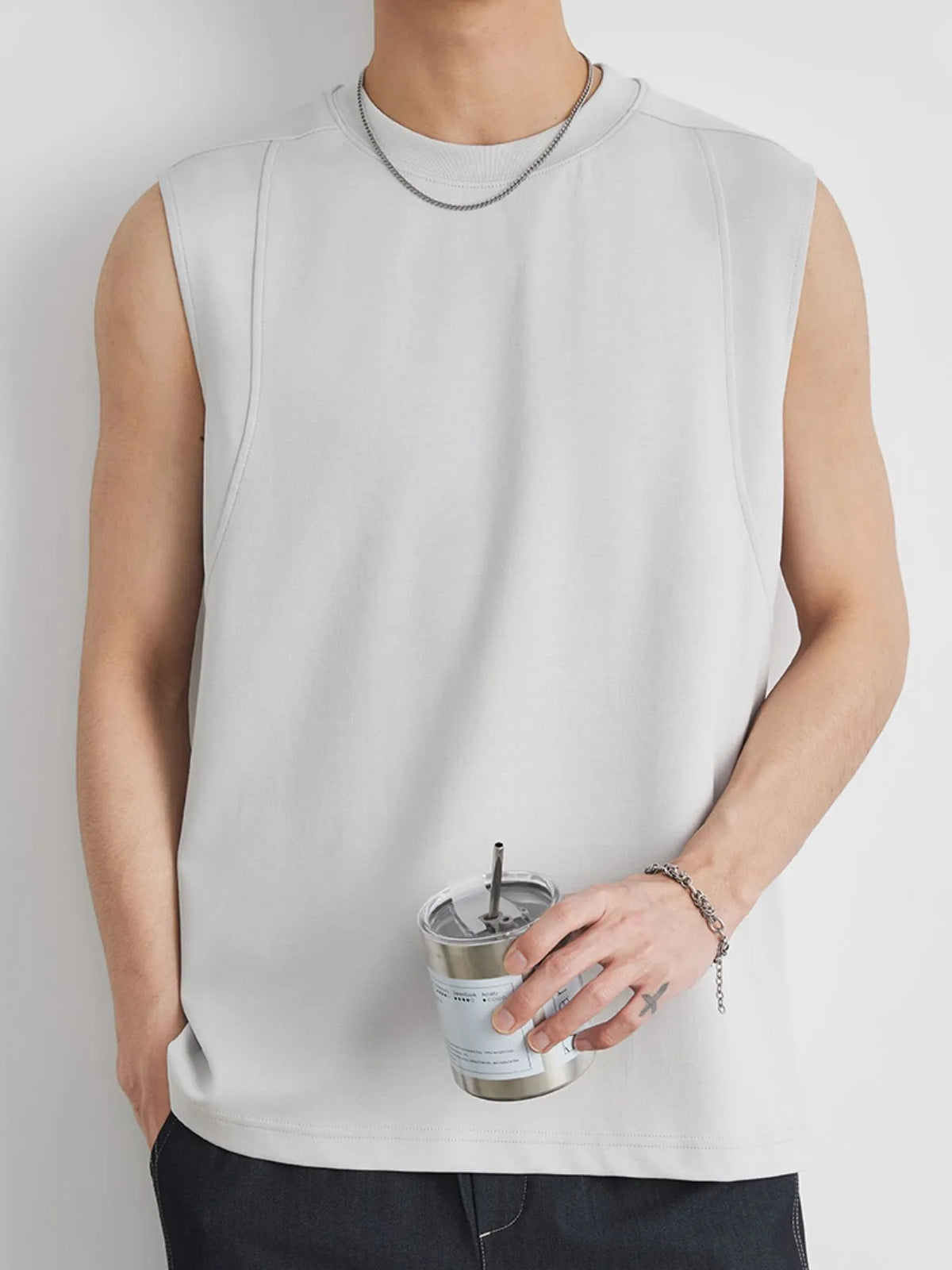 Men's Full Size Round Neck Tank Plus Size - Lilixa.store