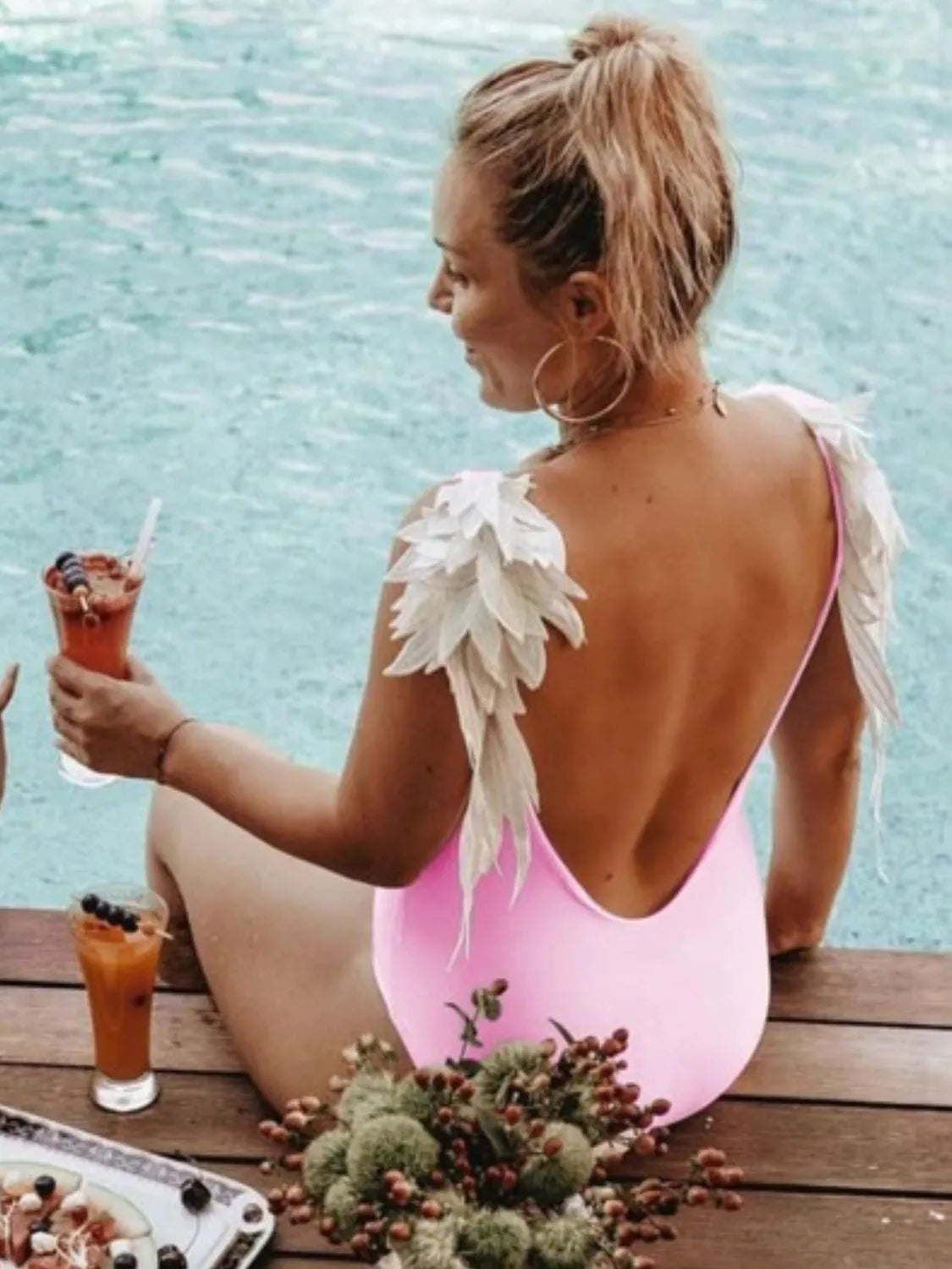Backless Wide Strap Parent-Child Swimwear - Lilixa.store