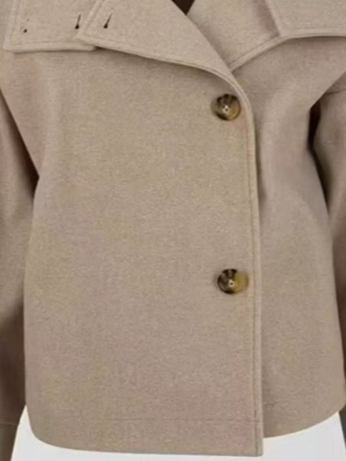 Wool Blend Long Sleeve Outerwear