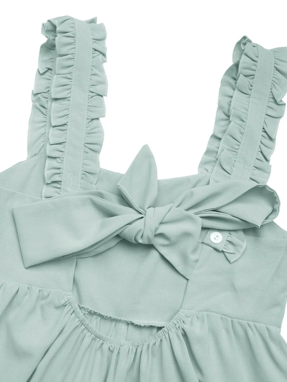 Perfee Frill Wide Strap Romper with Pockets - Lilixa.store