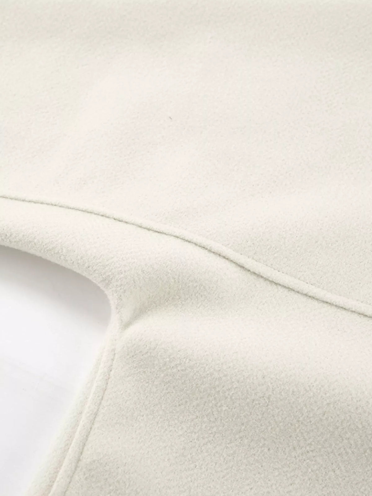 Elegant Stand Collar Open Front Outerwear in White, view 13