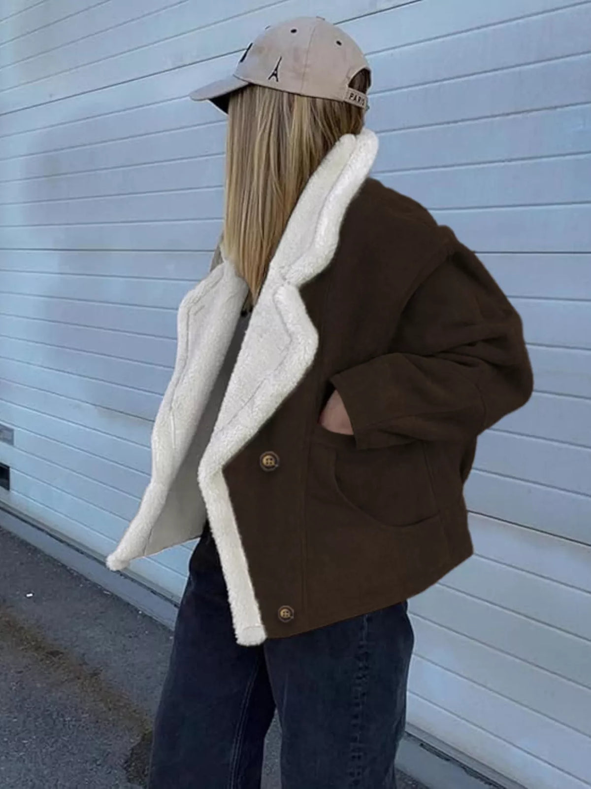 Plush Lined Dropped Shoulder Outerwear - Lilixa.store