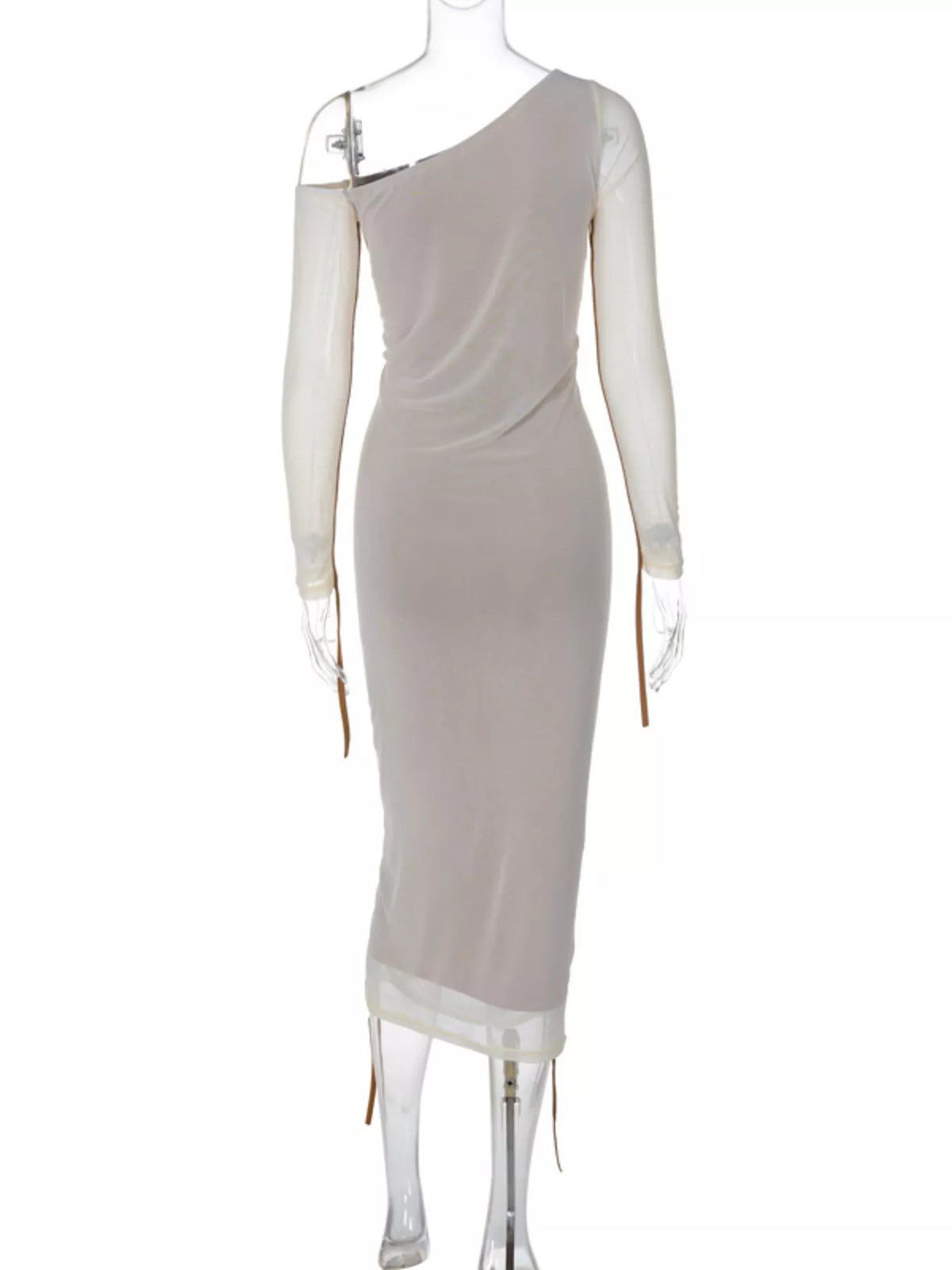 One-Shoulder Ruched Bodycon Midi Dress - Lilixa.store