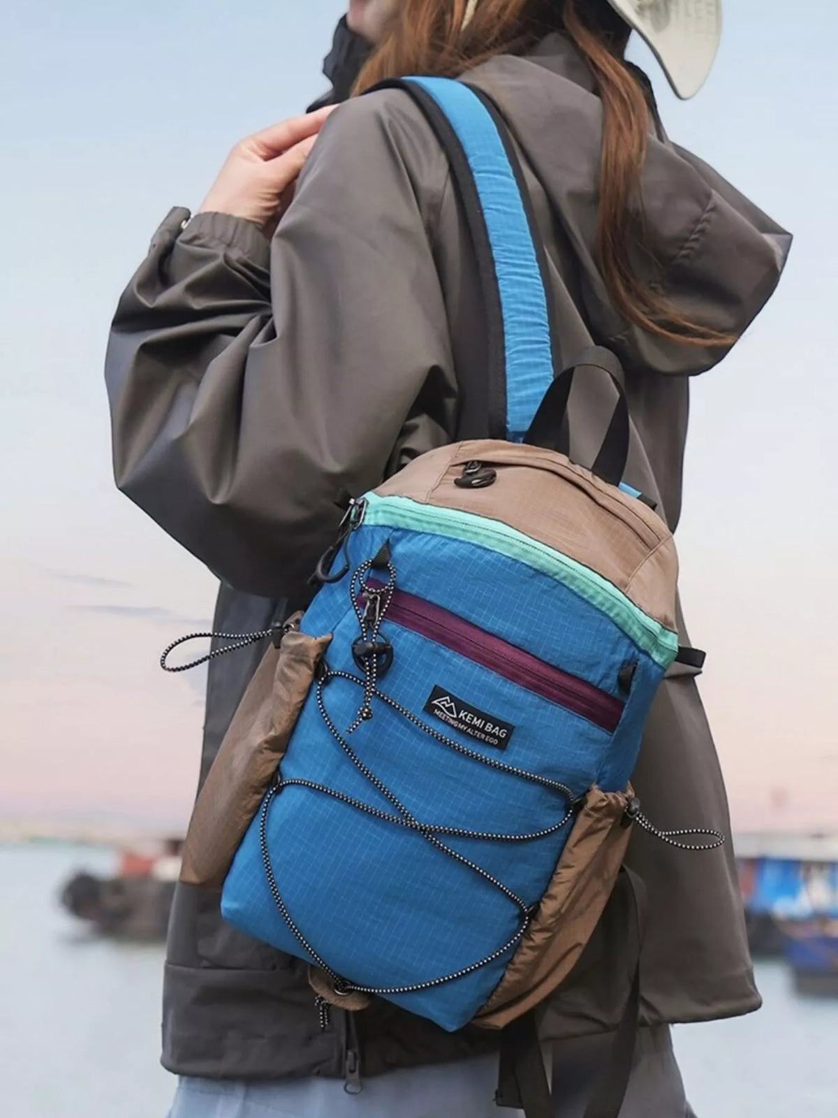Lightweight Contrast Backpack Bag - Lilixa.store