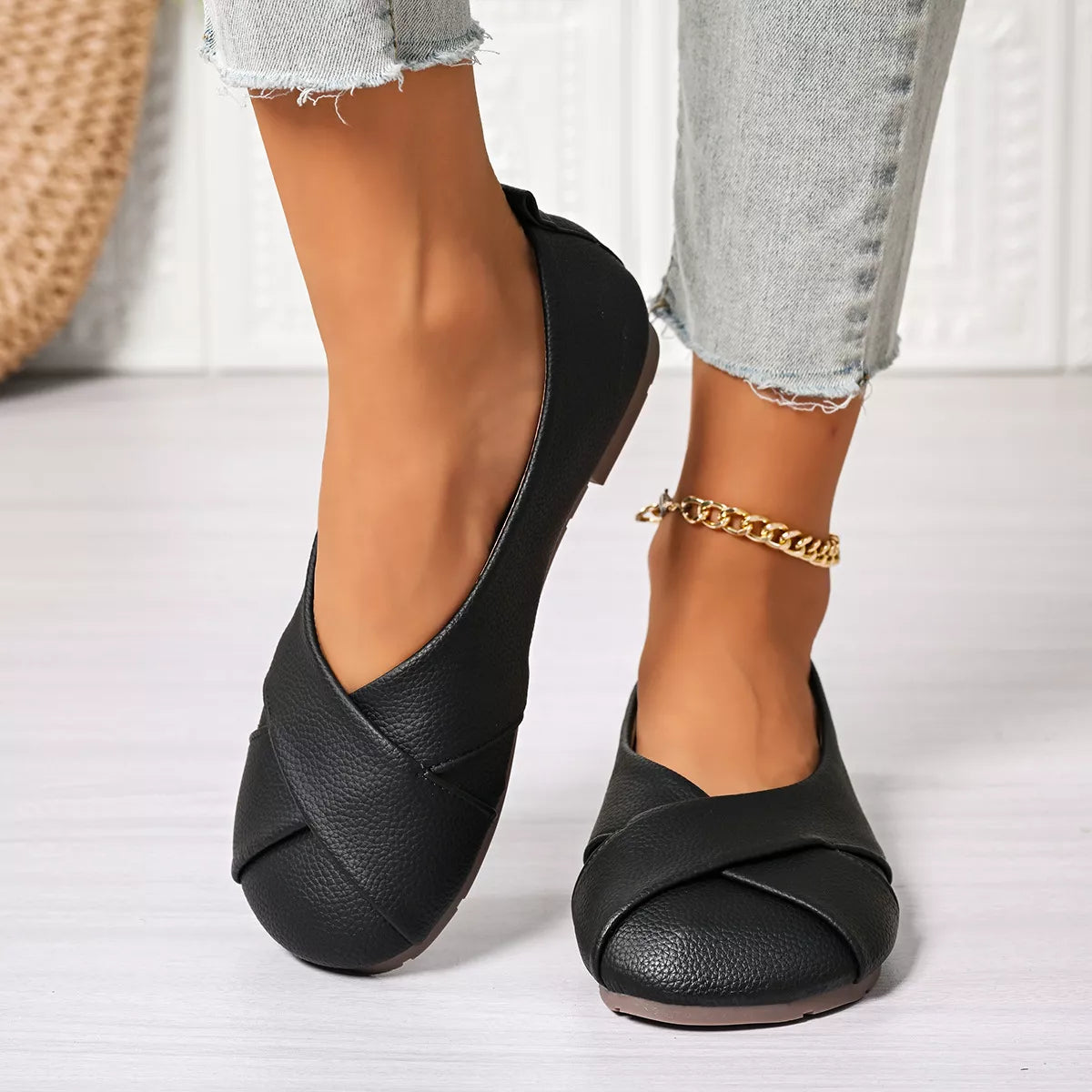 Round Toe Slip-Ons - Lilixa.store