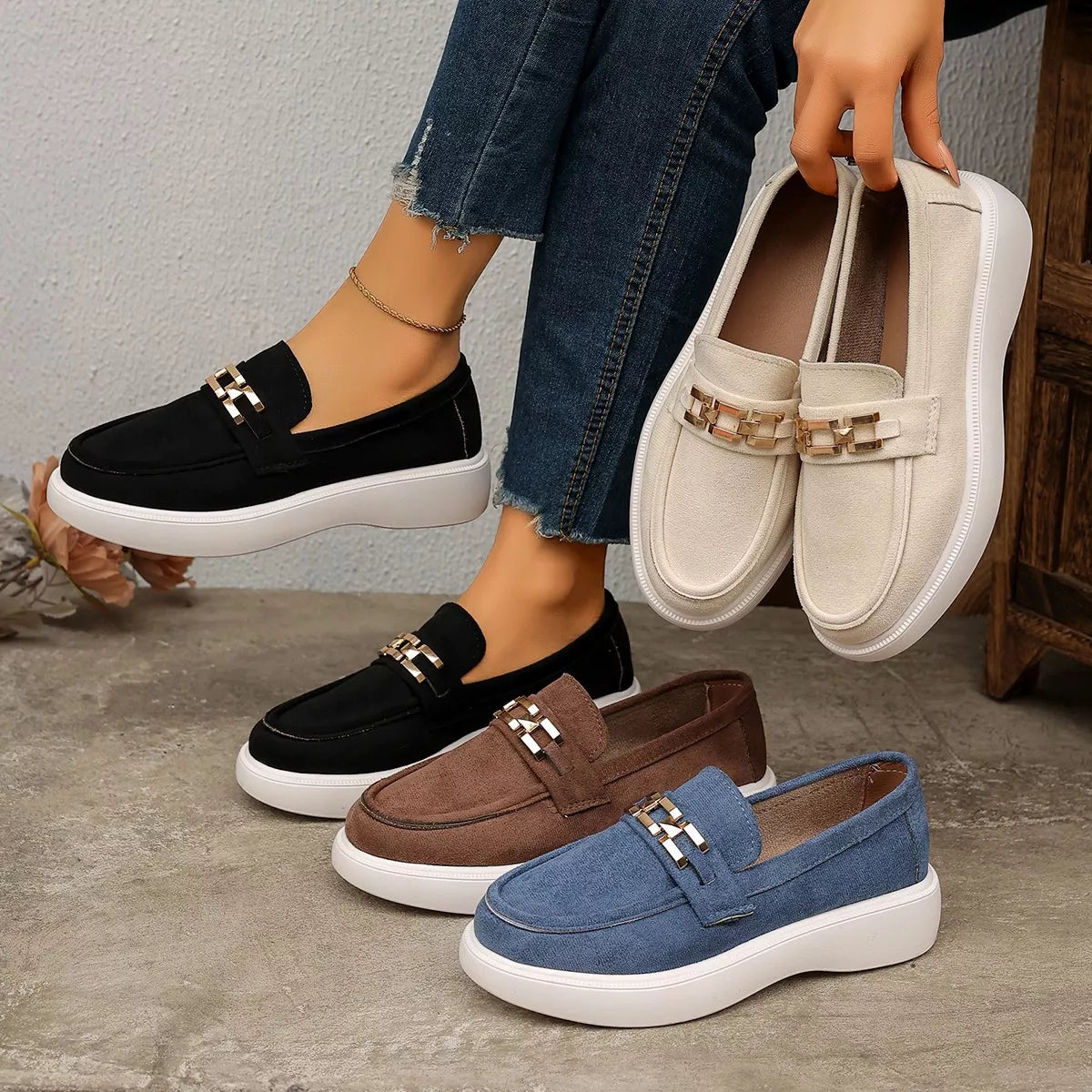 Round Toe Slip-Ons - Lilixa.store