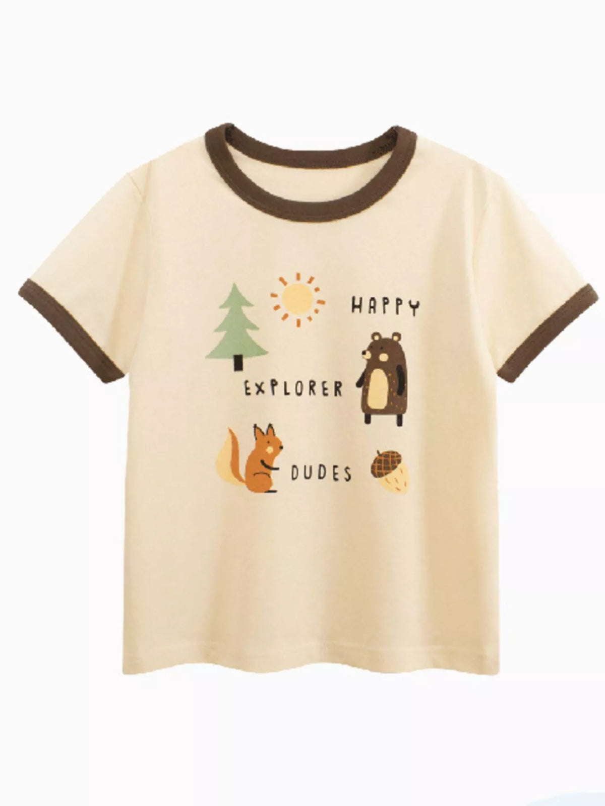 Children's Happy Explorer Woodland Creatures Graphic T-Shirt - Lilixa.store