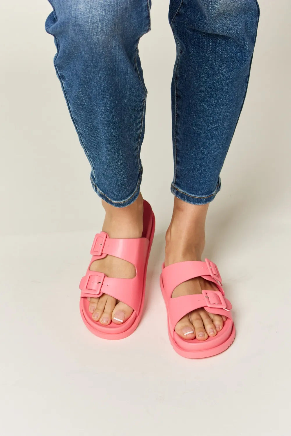 Legend Double Buckle Open Toe Sandals - Lilixa.store