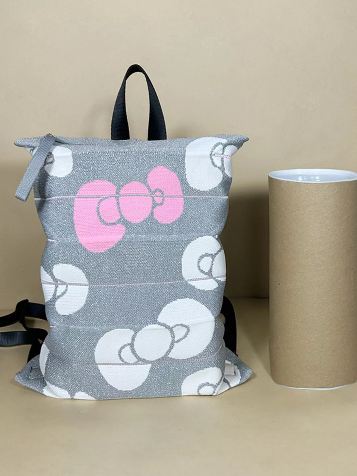 Bow Knit Backpack Bag