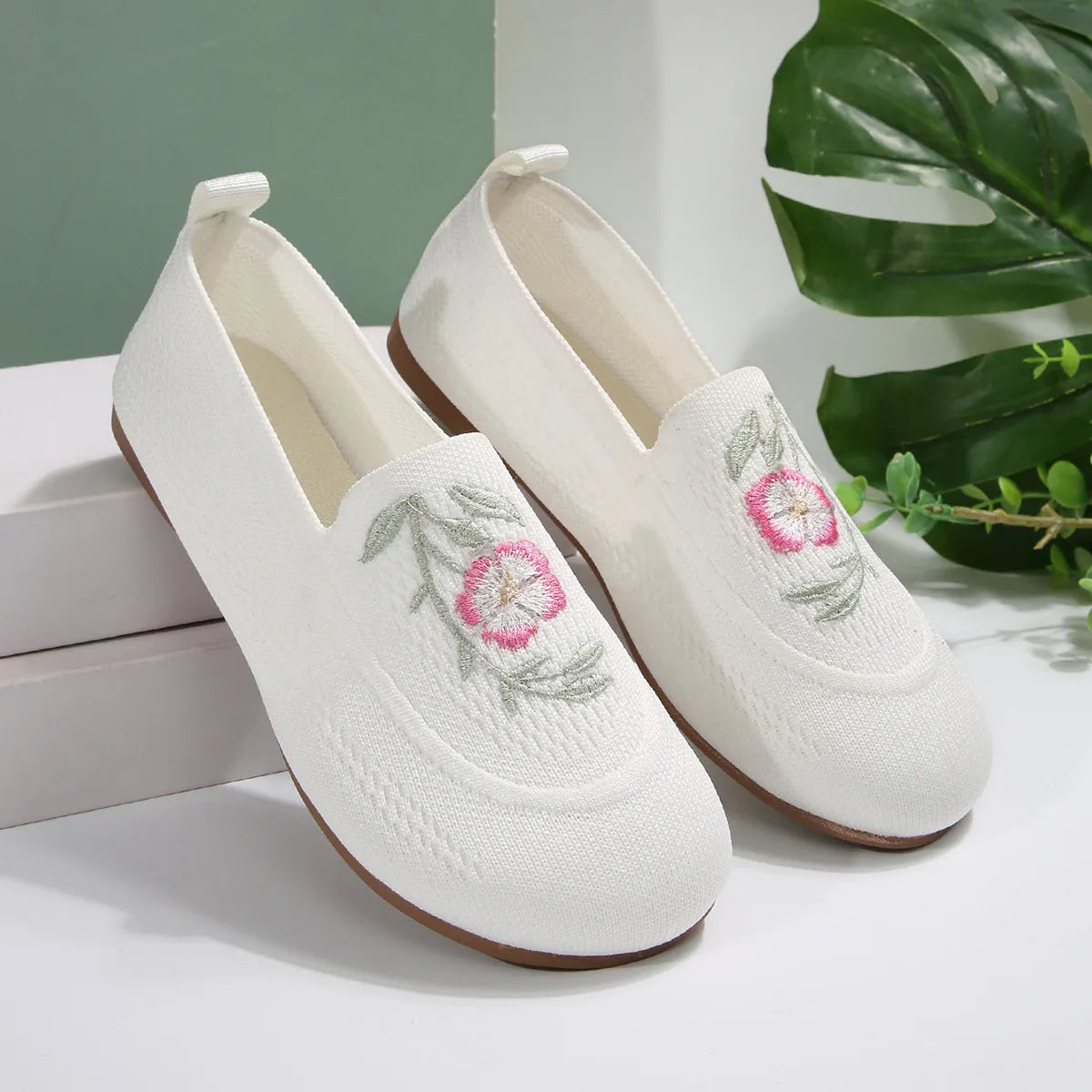 Embroidered Mesh Slip-Ons, view 12
