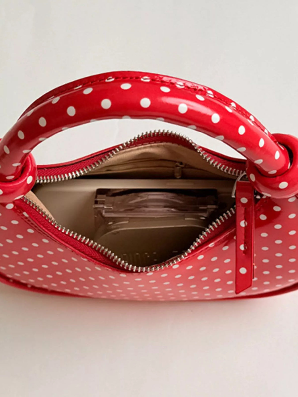 Polka Dot Crescent Crossbody Bag - Lilixa.store