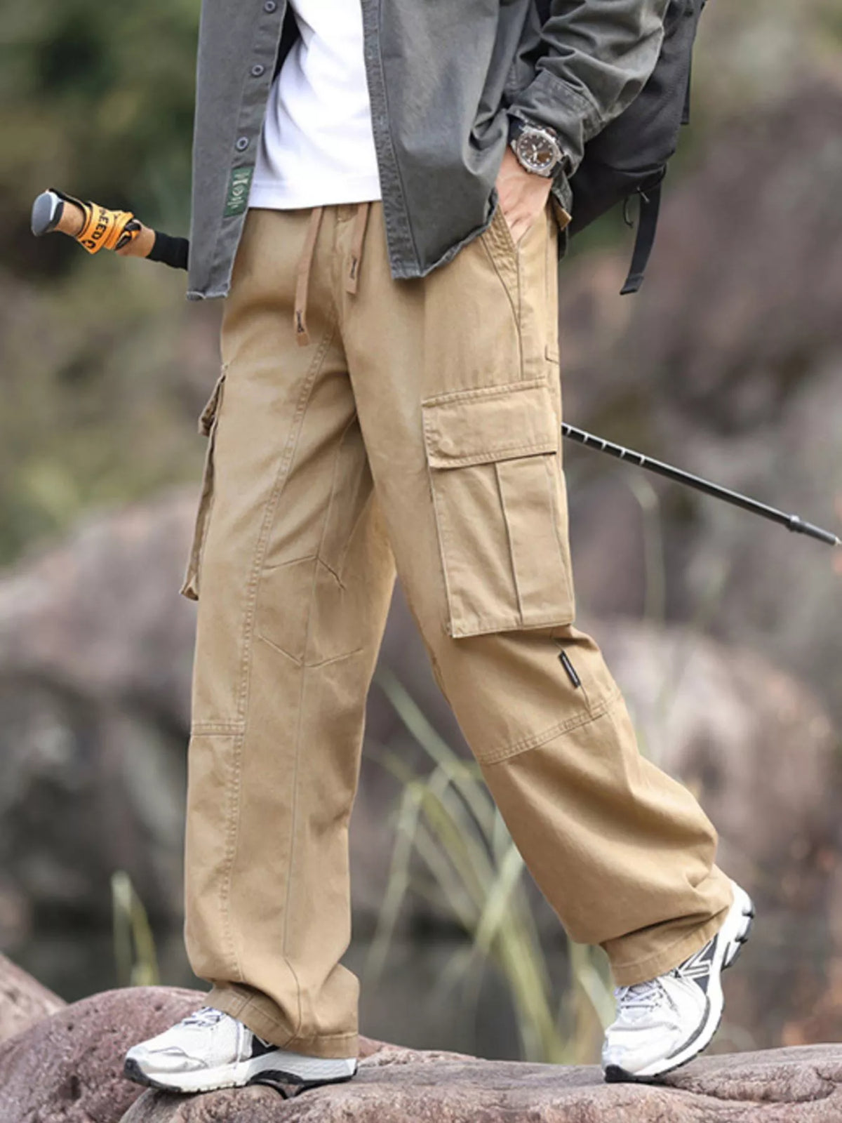 Men's Plus Size Relaxed Fit Cargo Pants, view 4