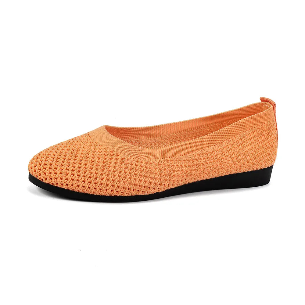 Solid Color Mesh Flat Slip-Ons, view 5