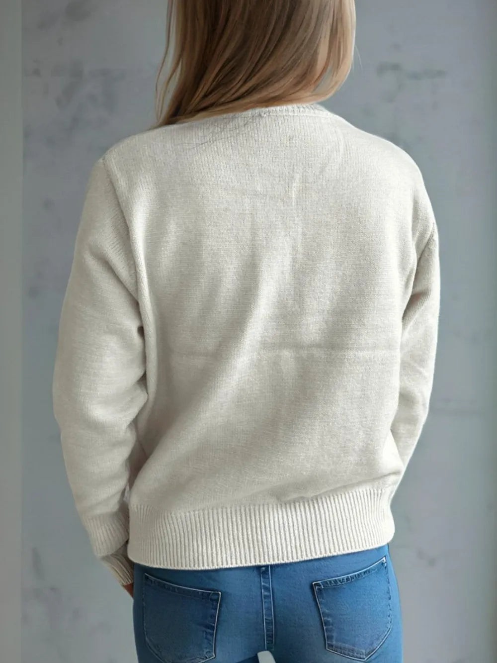 Button Up Round Neck Long Sleeve Cardigan - Lilixa.store