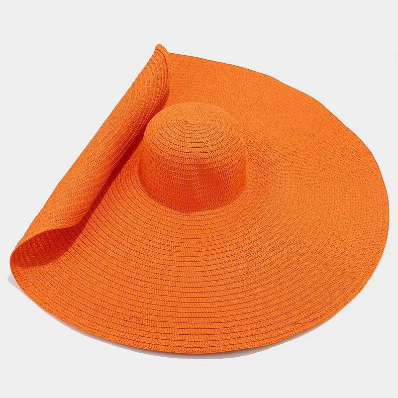 Oversized Wide Brim Straw Sun Hat - Lilixa.store